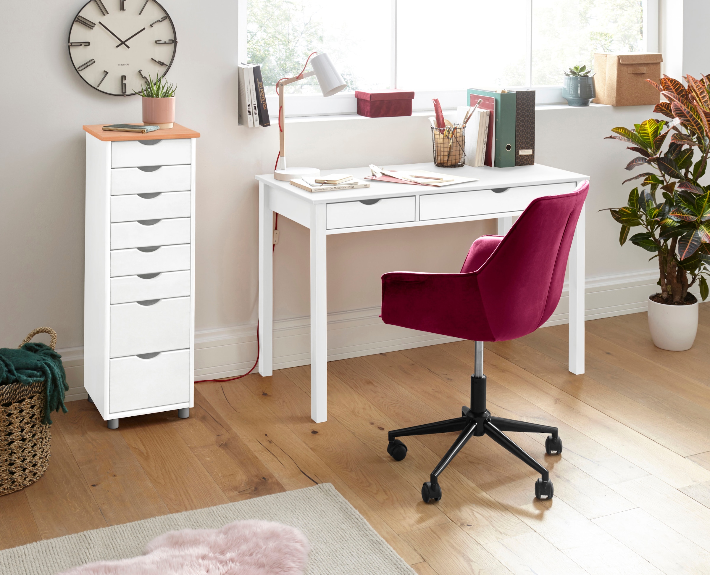 INOSIGN Kommode »Gava«, massives Kiefernholz, mit vielen Stauraummöglichkeiten, Breite 34 cm