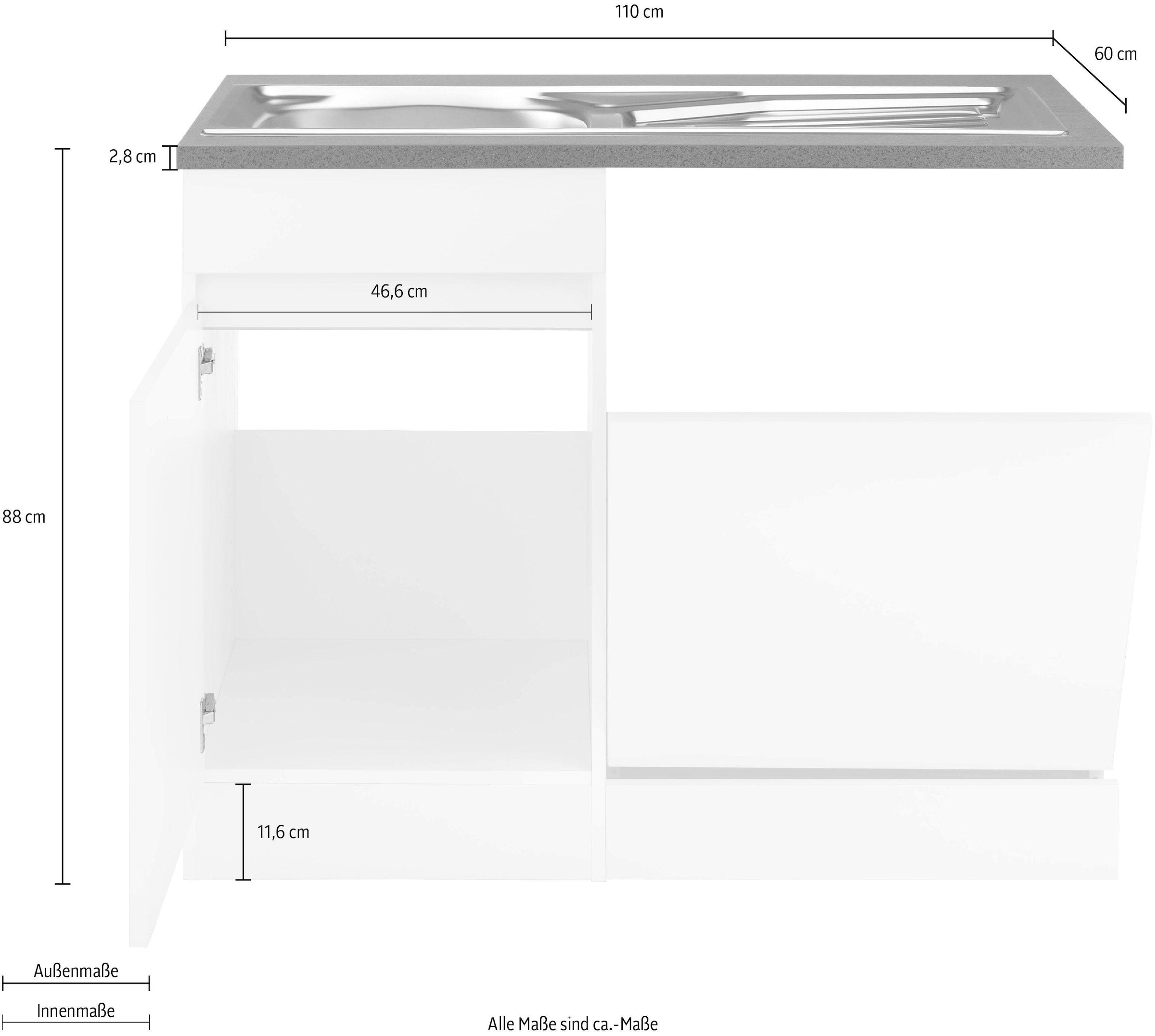 Spülenschrank OPTIFIT cm kaufen | 110 »Roth«, BAUR Breite