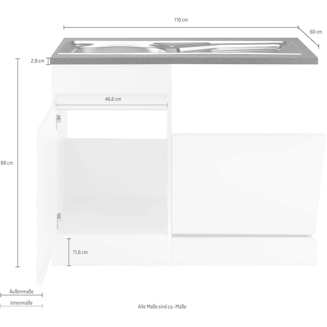 OPTIFIT Spülenschrank »Roth«, Breite 110 cm kaufen | BAUR