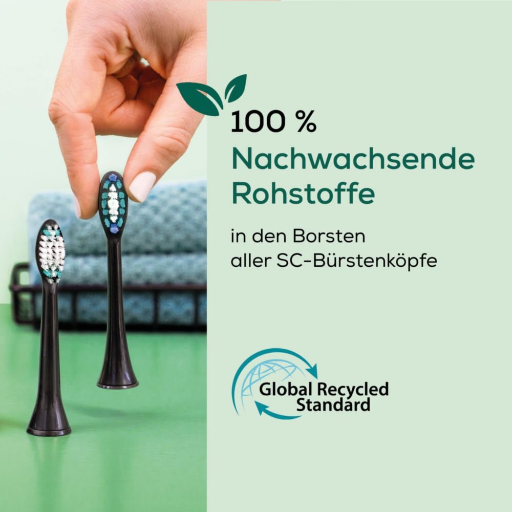 BEURER Aufsteckbürsten »SC Bürstenköpfe mit Indikatorborsten Premium Plaque Eraser«, (4 Stück), Schalltechnologie für schonende und gründliche Zahnpflege