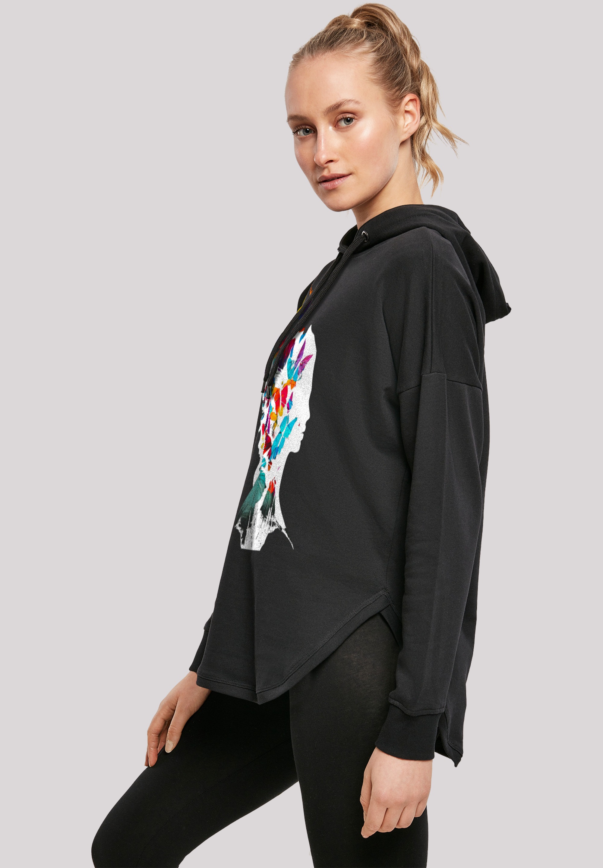 F4NT4STIC Kapuzenpullover »Schmetterling Silhouette OVERSIZE HOODIE«, Print