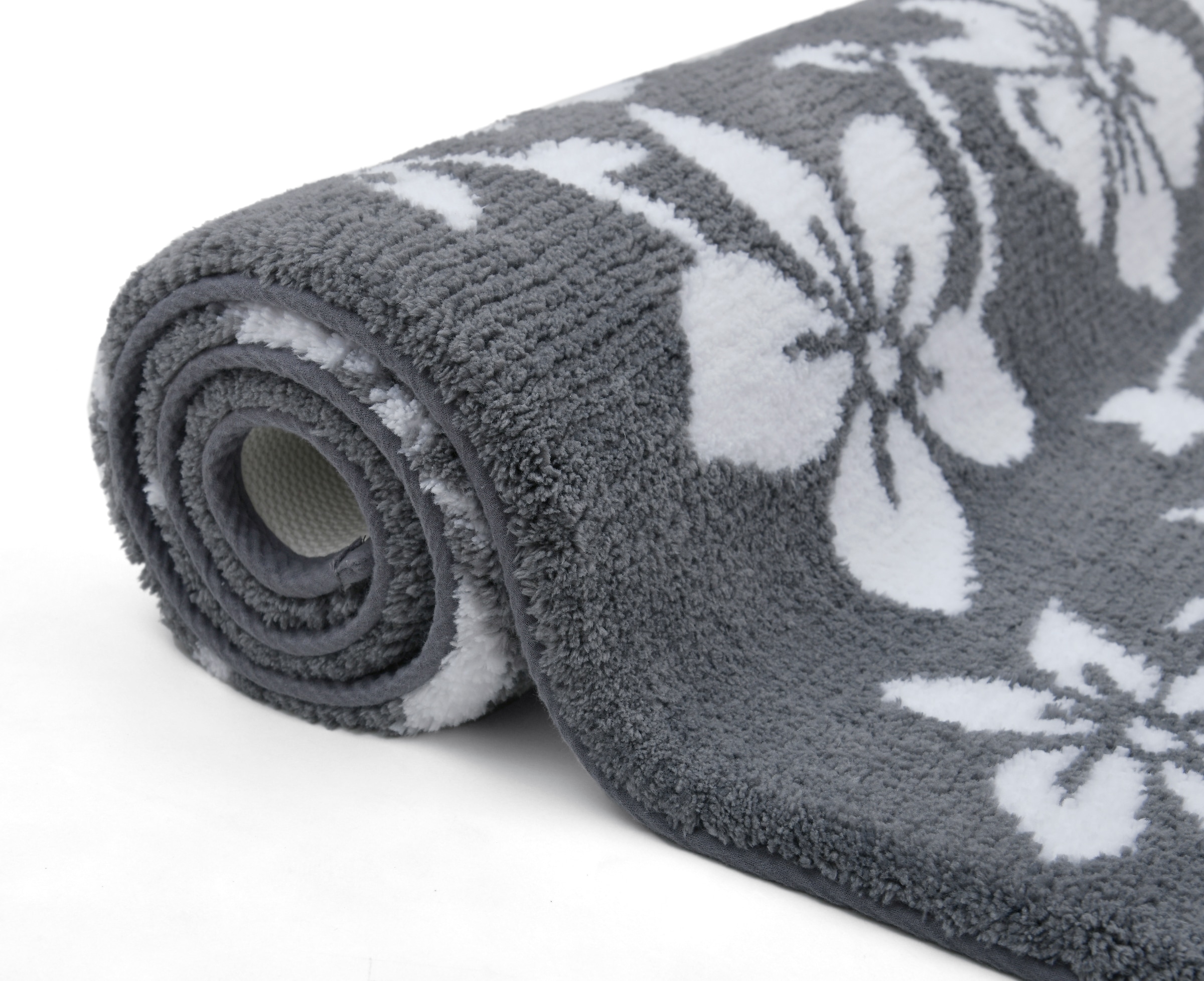 OTTO home Badematte »Daffney, Badvorleger, Badezimmer Teppich, Duschvorleger« Höhe 18 mm rutschhemmend beschichtet schnell trocknend Badteppich, Floral, Blumen Design