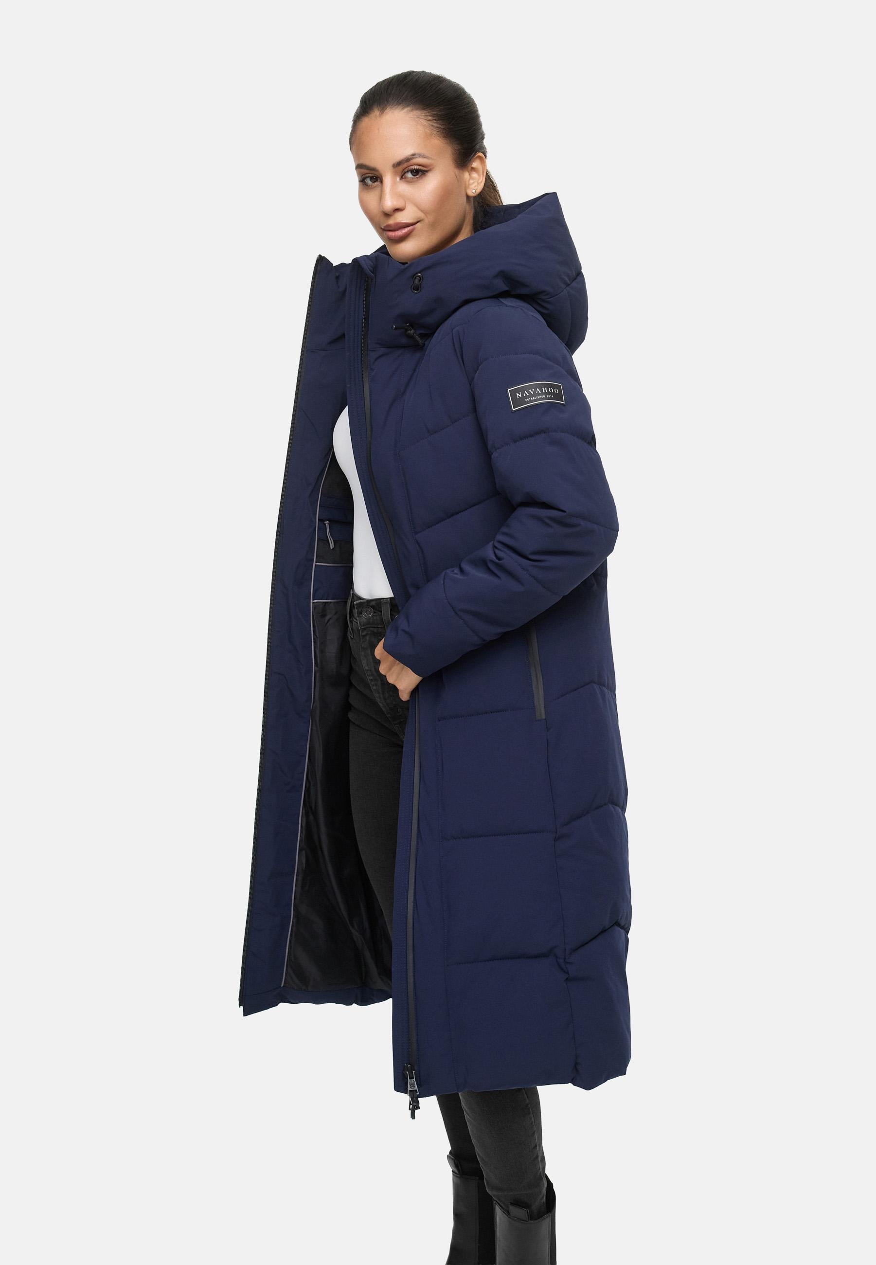 Navahoo Steppmantel »Schokokuss XIV«, Warmer Damen gesteppter Wintermantel mit Kapuze