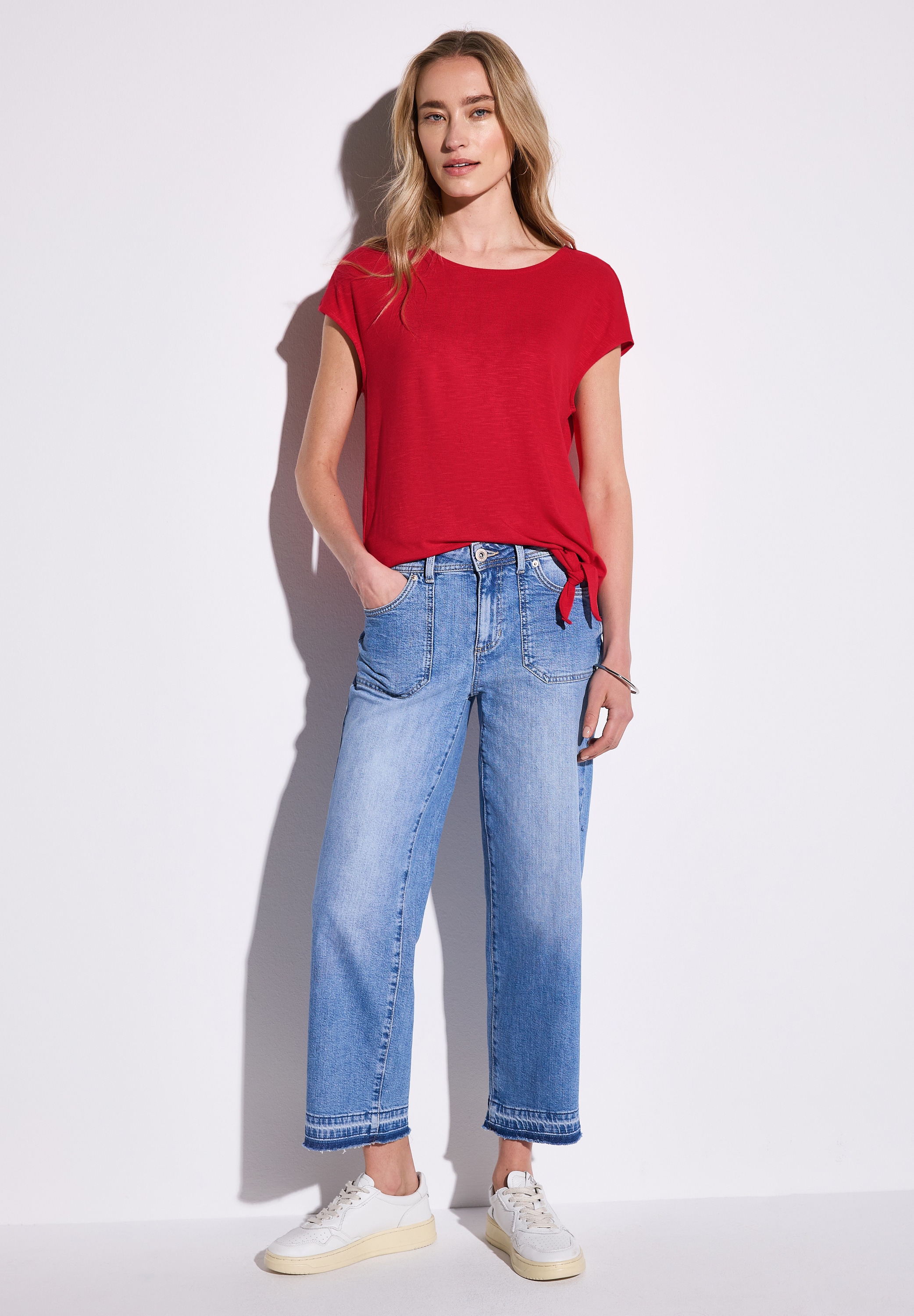 STREET ONE T-Shirt, aus strecthigem Viskosematerial