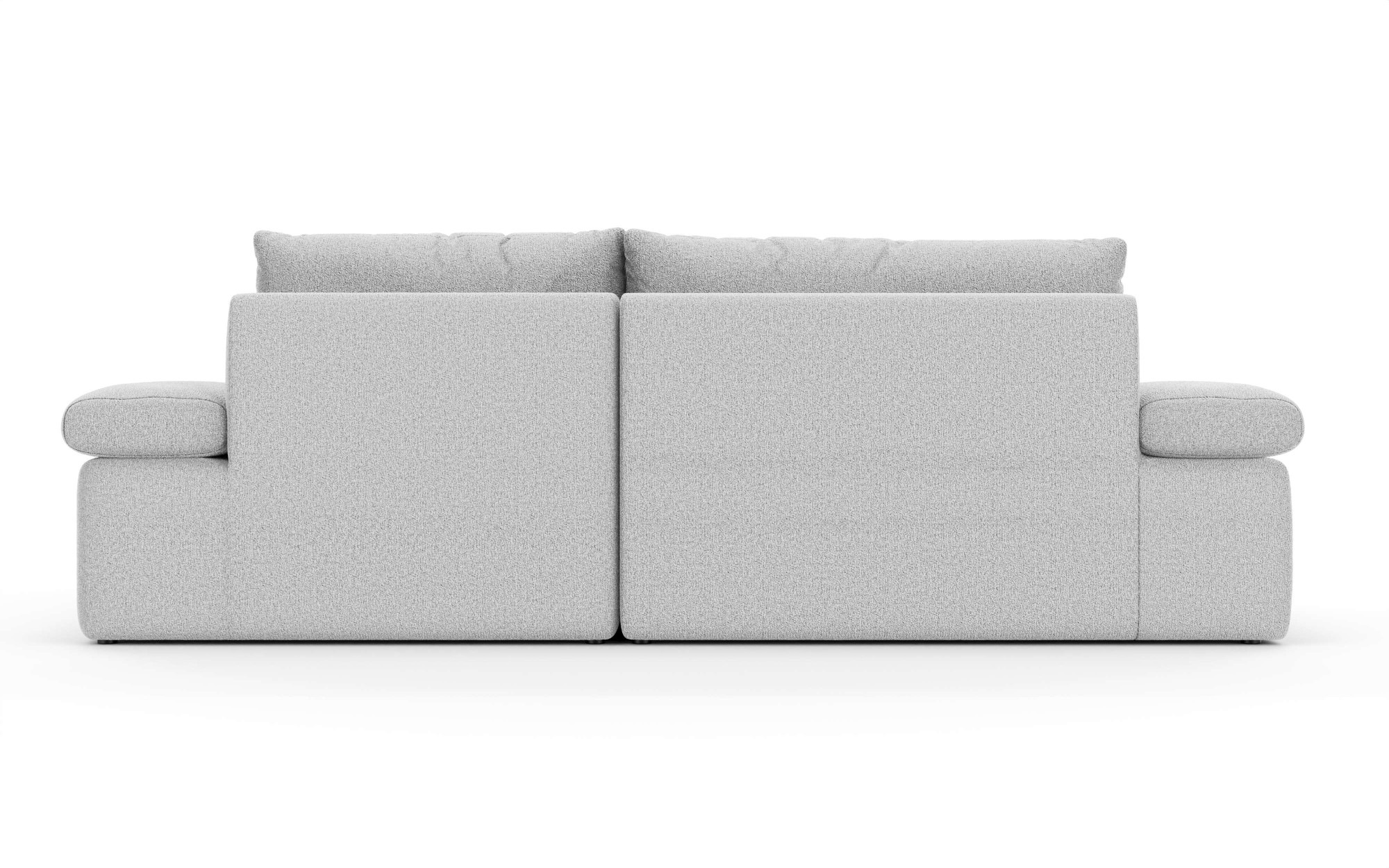 Home affaire Ecksofa »ALVERIE mit Recamiere, moderne Steppung, Maße: B/T/H 274/203/106 cm«, L-Form mit Wellenunterfederung, mit 4 Rückenkissen, pflegeleicht Stoff