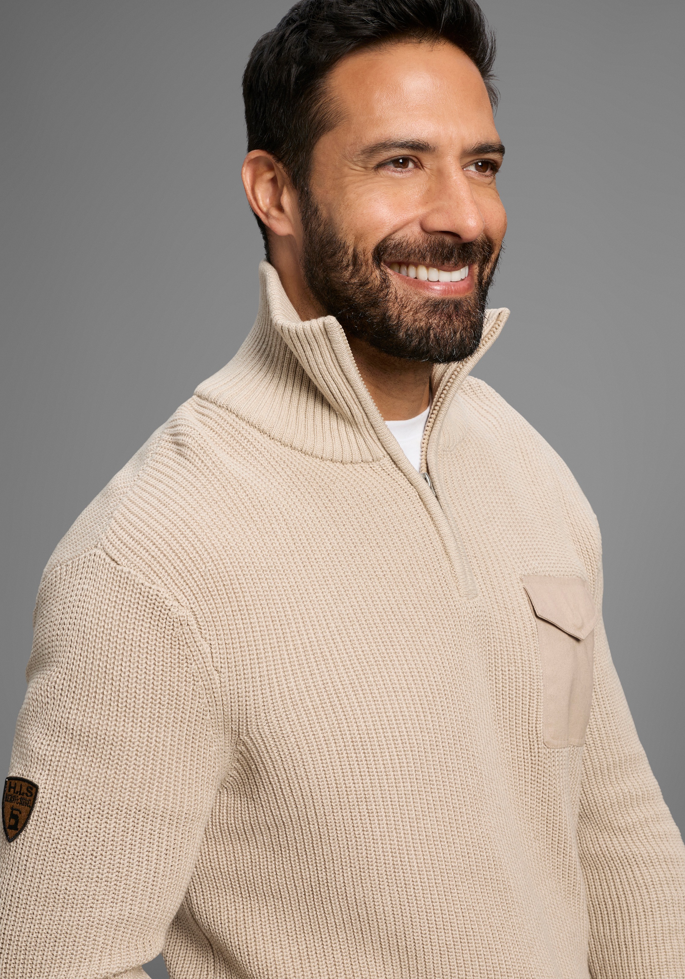 Thumbnail - H.I.S Troyer "Neue Kollektion Highlight Rippen-Optik", mit Brusttasche, Perfekt für die kältere Jahreszeit