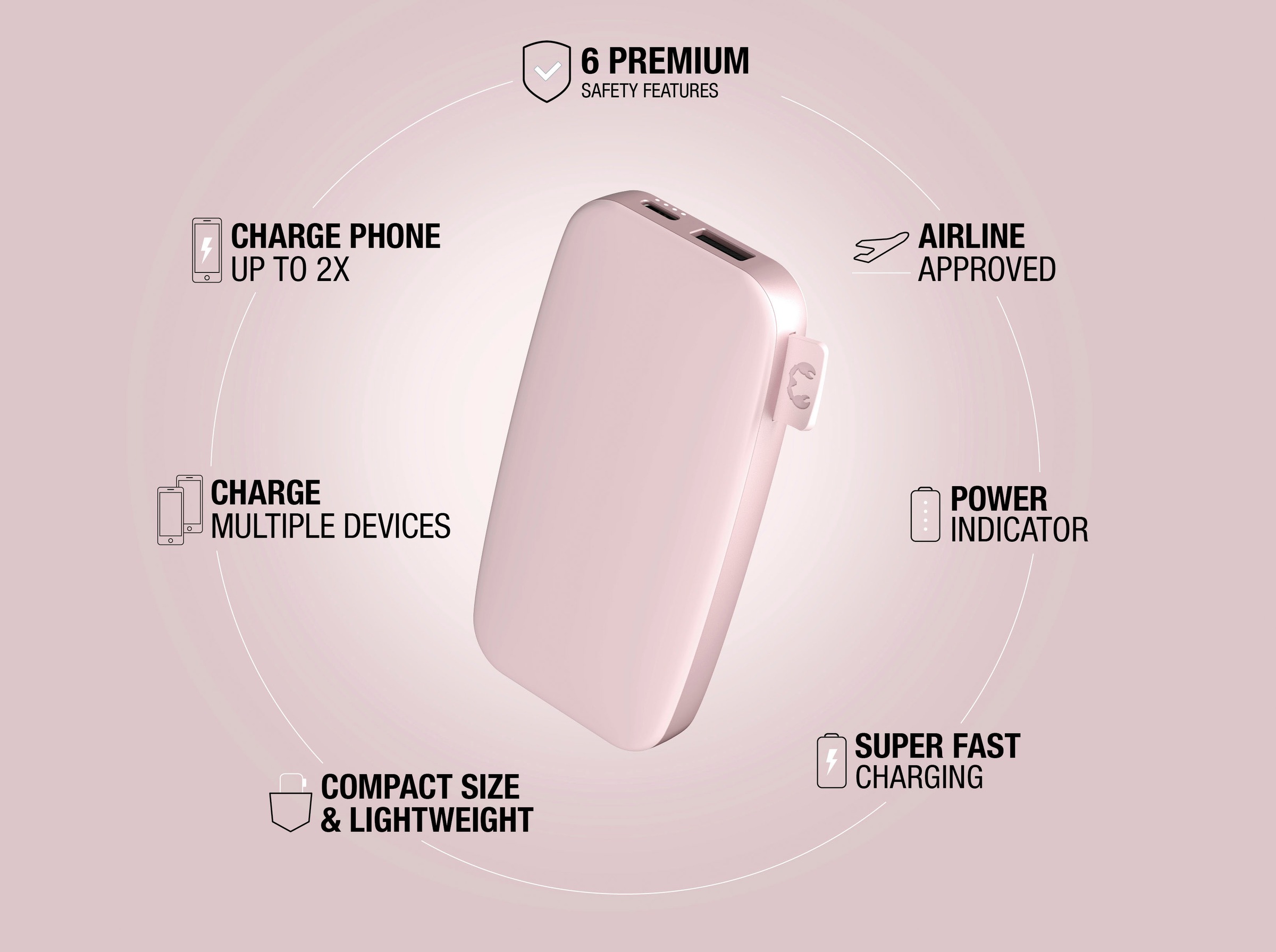 Fresh´n Rebel Powerbank »Power Pack 6000mAh mit USB-C, Fast Charge«, 5 V