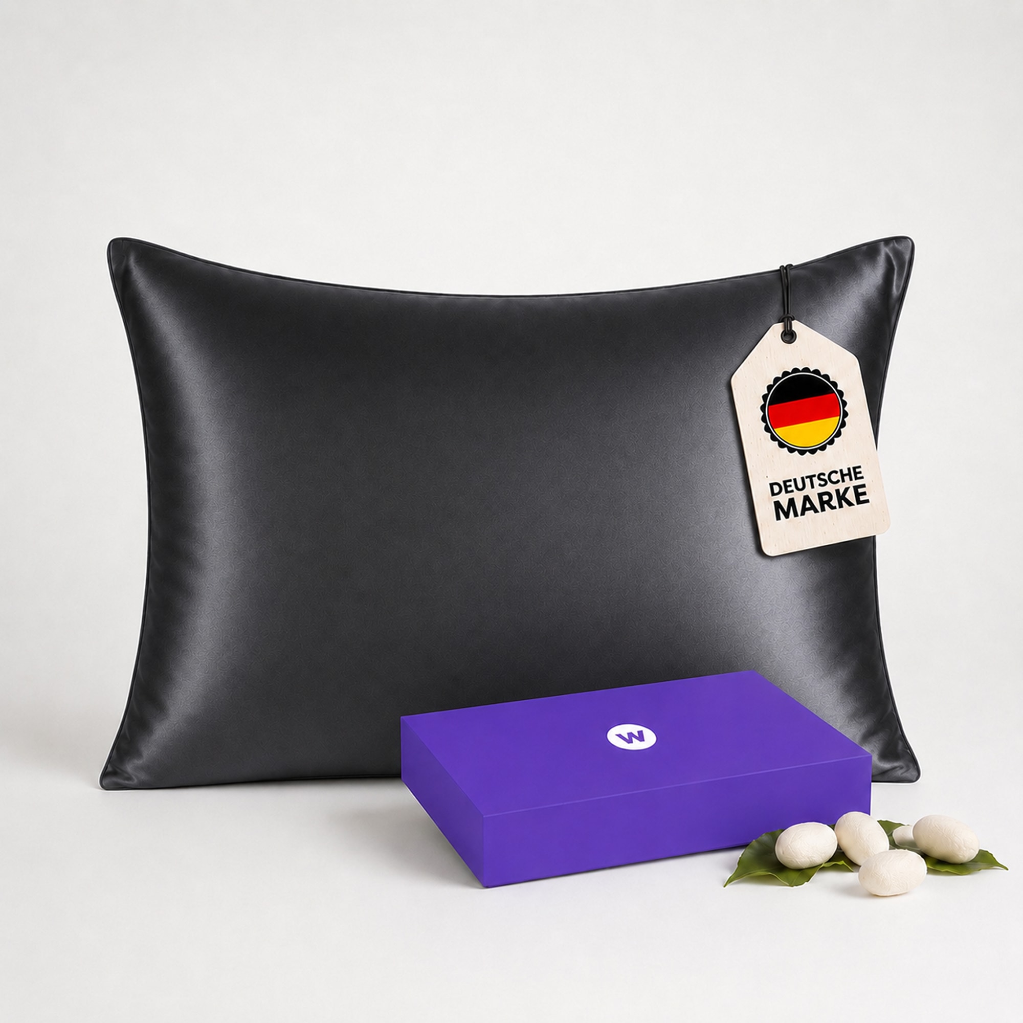 Wolkenfeld Kissenbezug "Seidenkissenbezug 100 % Maulbeerseide, 22 Momme, 6A, 40x80, OEKO-TEX" Sanft zu Haut und Haar, mit verdecktem Hotelverschluss & Geschenkbox