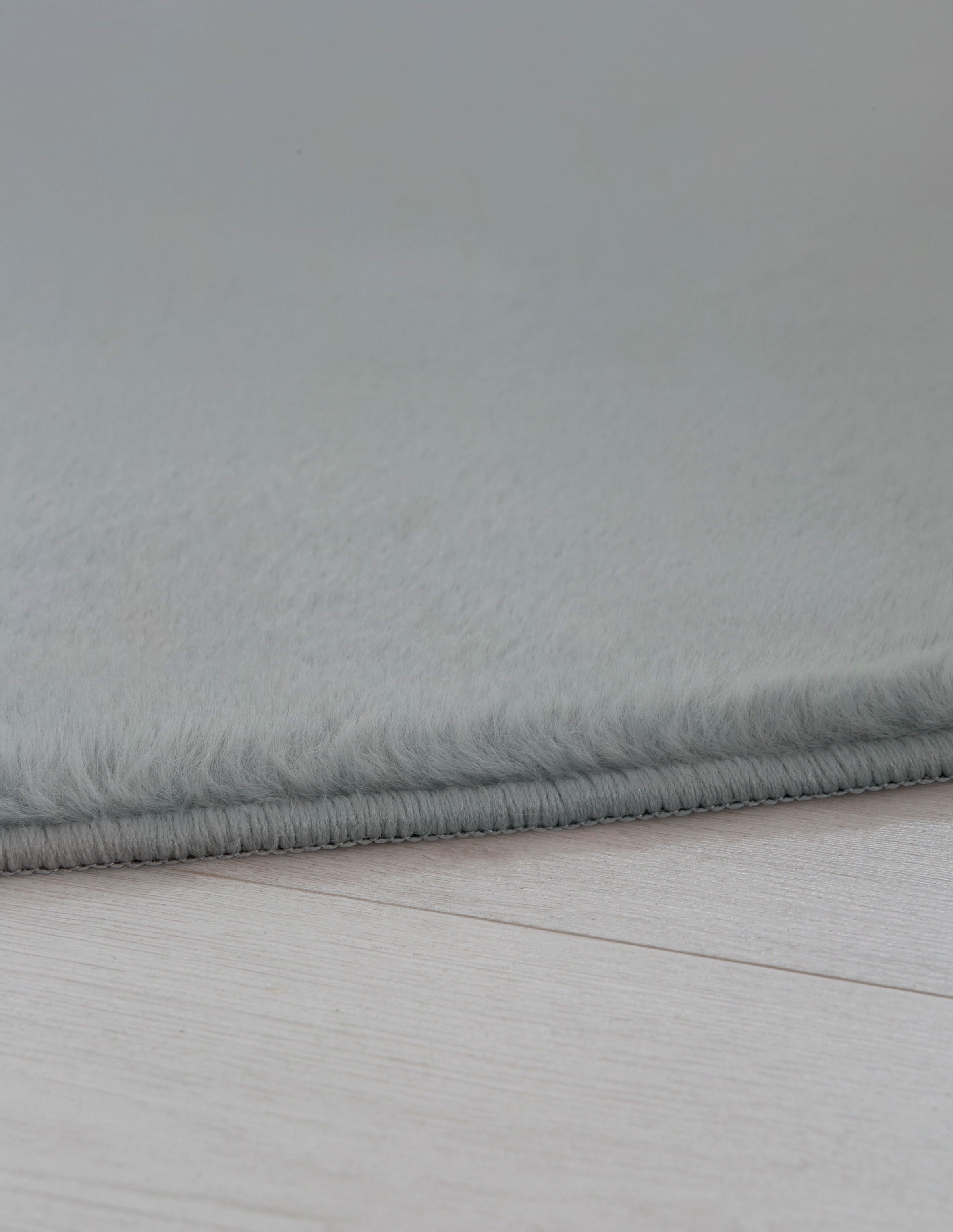 Fellteppich OTTO HOME "Balu, Kunstfell Teppich, Modern" Gr. 41, grau, H:20mm Ø:180cm, Polyester, Teppiche, Fellteppich, Kaninchenfell-Haptik, Langflor, Schlafzimmer, Wohnzimmer, Kinderzimmer 3