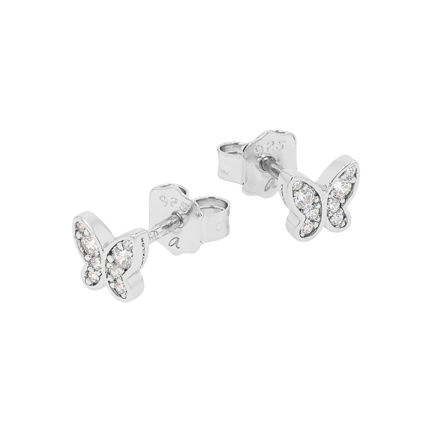 TOM TAILOR Paar Ohrstecker »Schmuck Geschenk Silber 925 Schmetterling« mit Zirkonia (synth.)