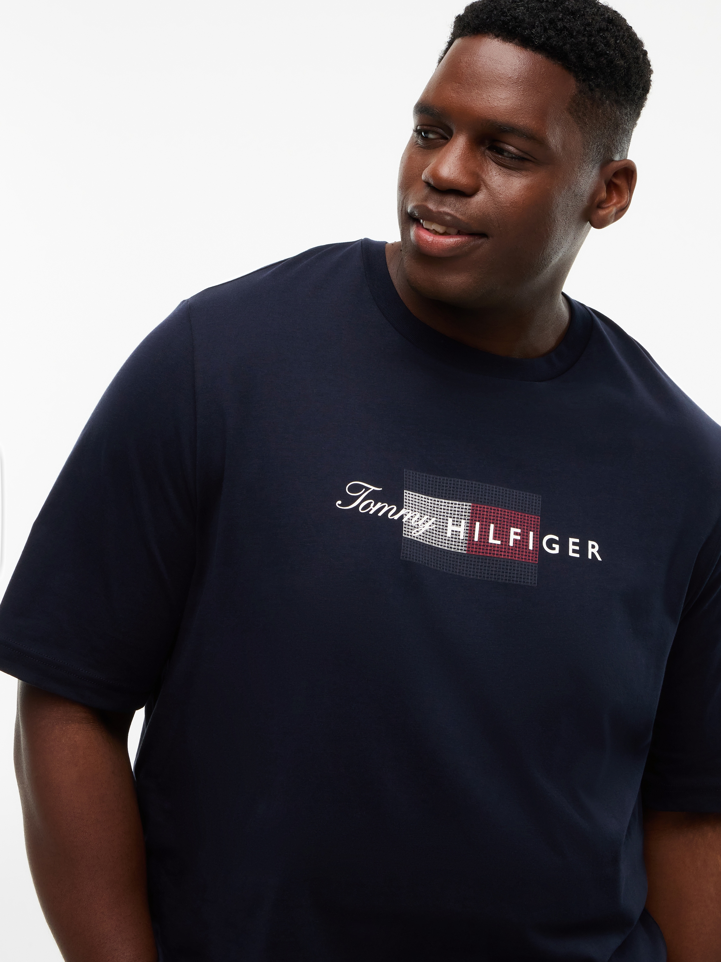 Tommy Hilfiger Big & Tall T-Shirt aus Jersey mit Flag-Grafik, Große Größen