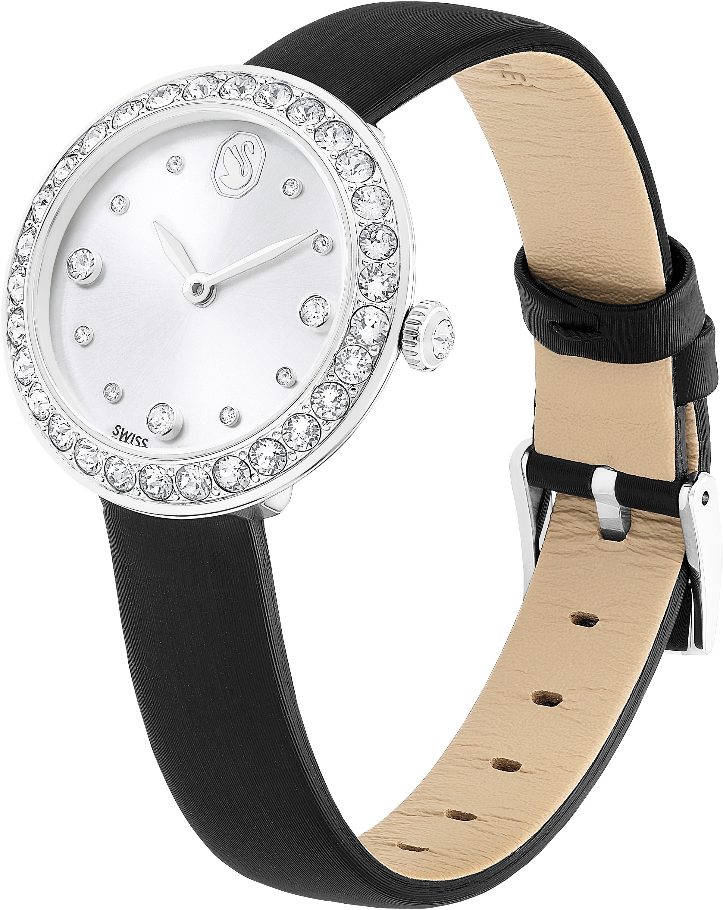 Swarovski Quarzuhr »MATRIX TENNIS«, Armbanduhr, Damenuhr, Swiss Made, Lederarmband, analog