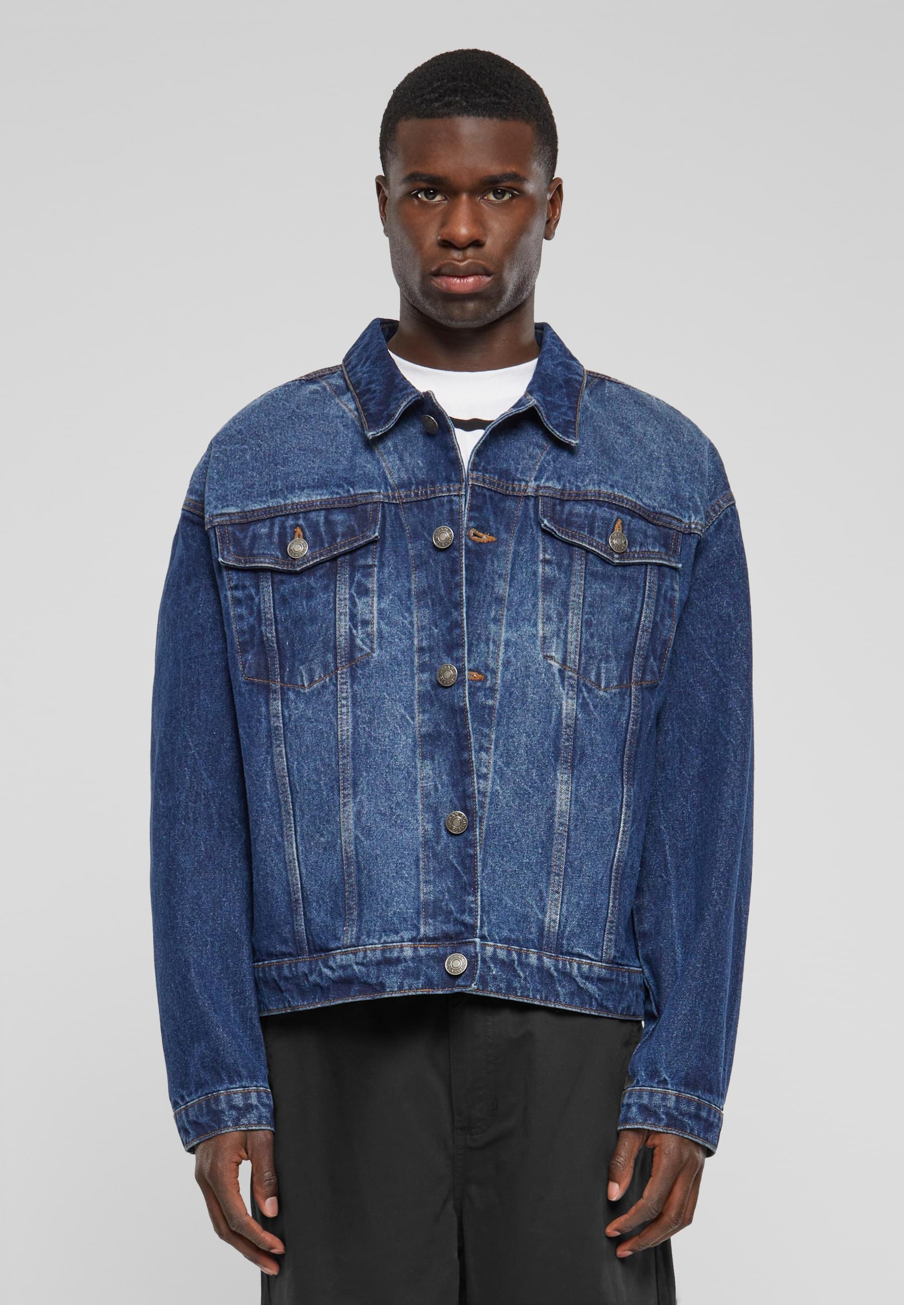 URBAN CLASSICS Jeansjacke »Urban Classics Herren Heavy Ounce Boxy Denim Jacket«, (1 St.), ohne Kapuze