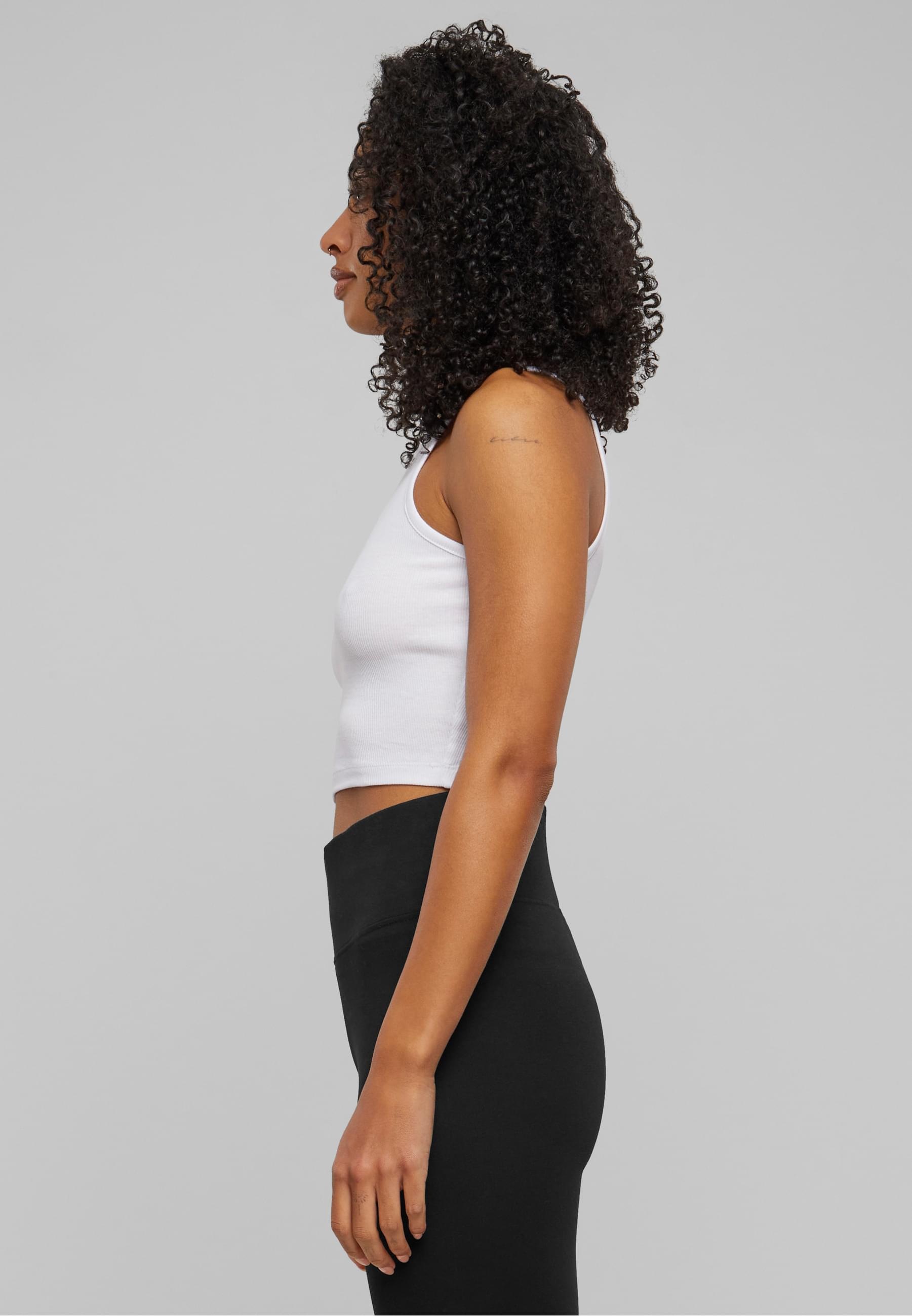 URBAN CLASSICS Muskelshirt »Urban Classics Damen Ladies Organic Cropped Rib Top«, (1 tlg.)