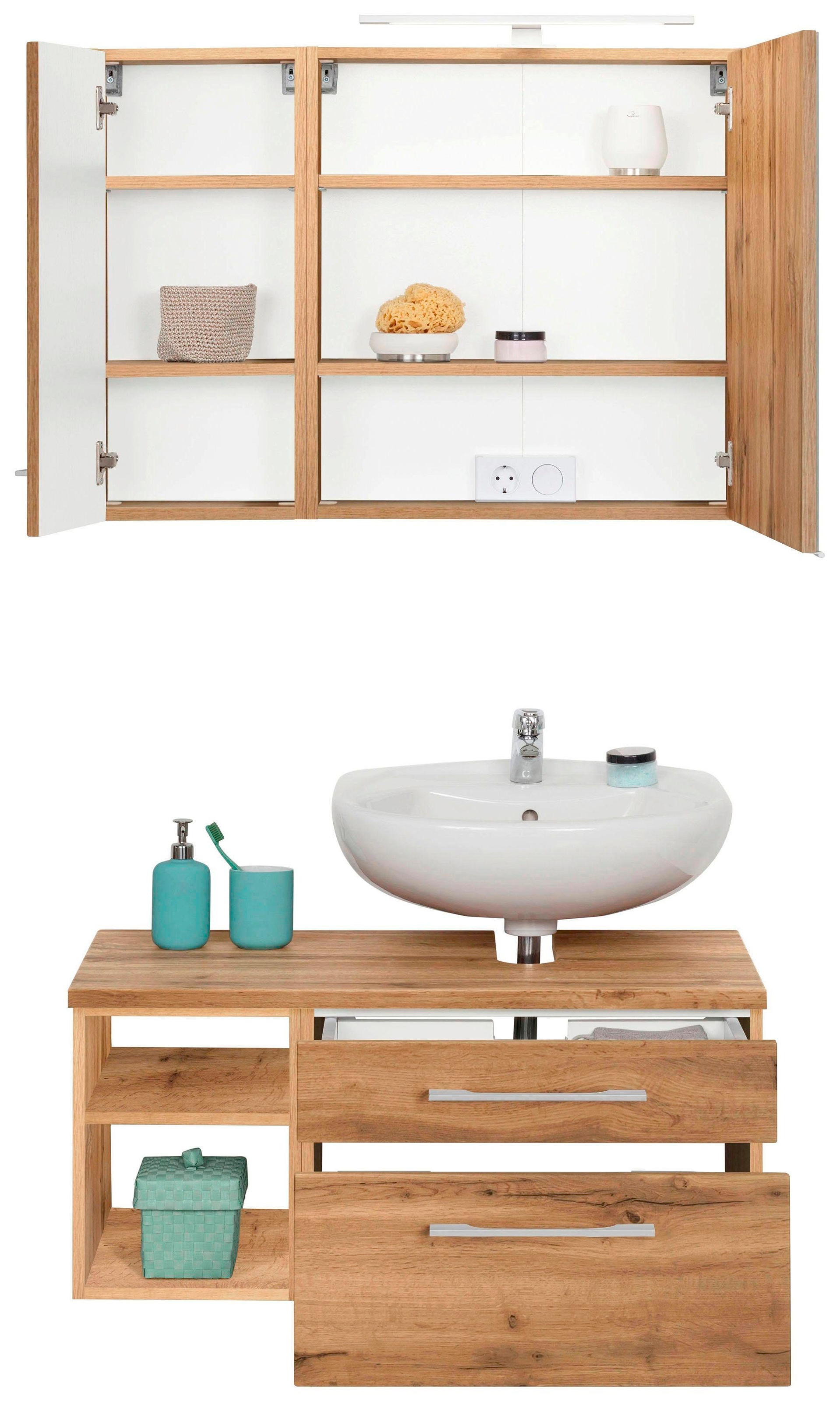 welltime Badmöbel-Set "Davos" 3 Stk. tlg. günstig online kaufen