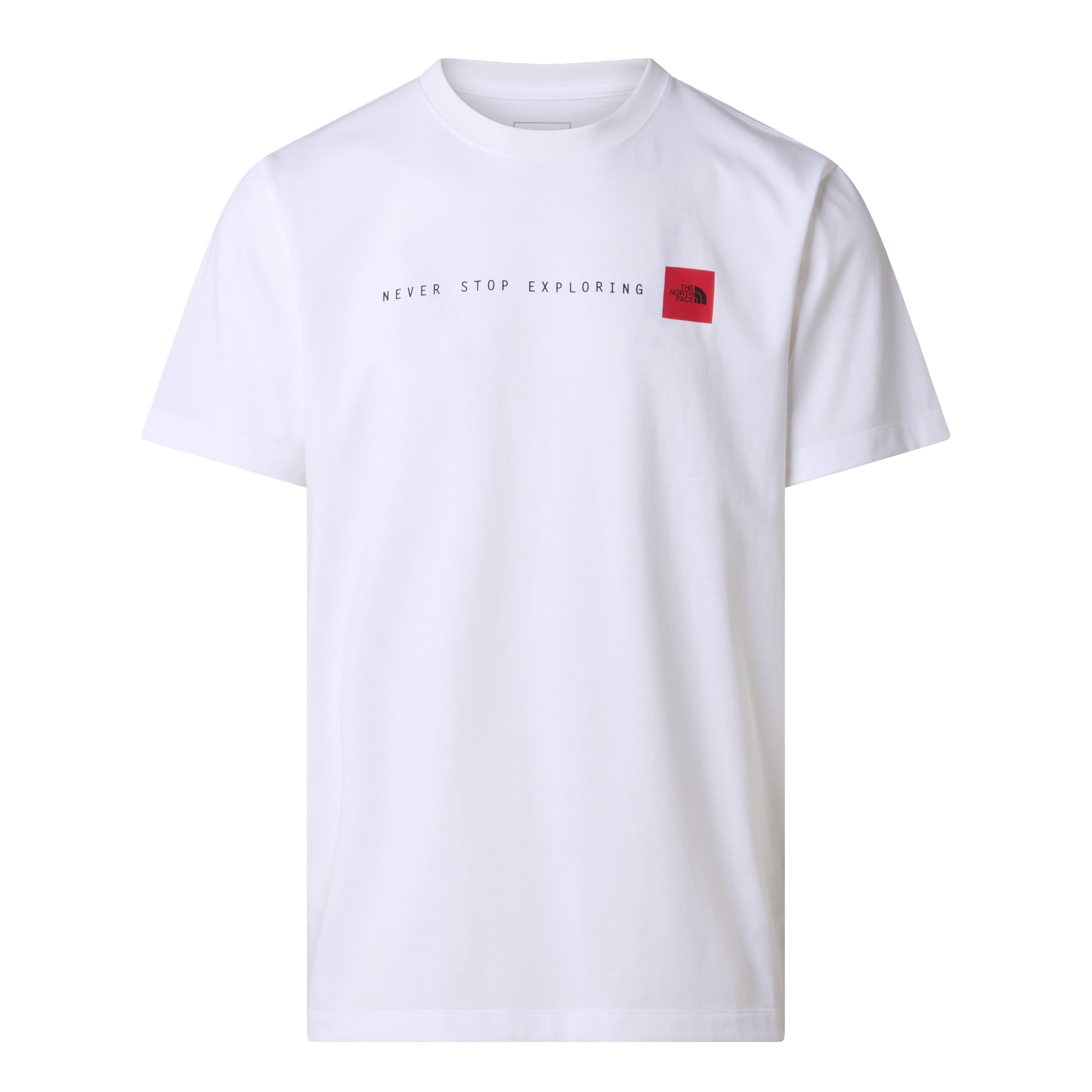 The North Face T-Shirt »M NEVER STOP EXPLORING REGULAR SHORT SLEEVE TEE-GRAPHIC« normale Passform, kurze Ärmel, für Sport und Freizeit