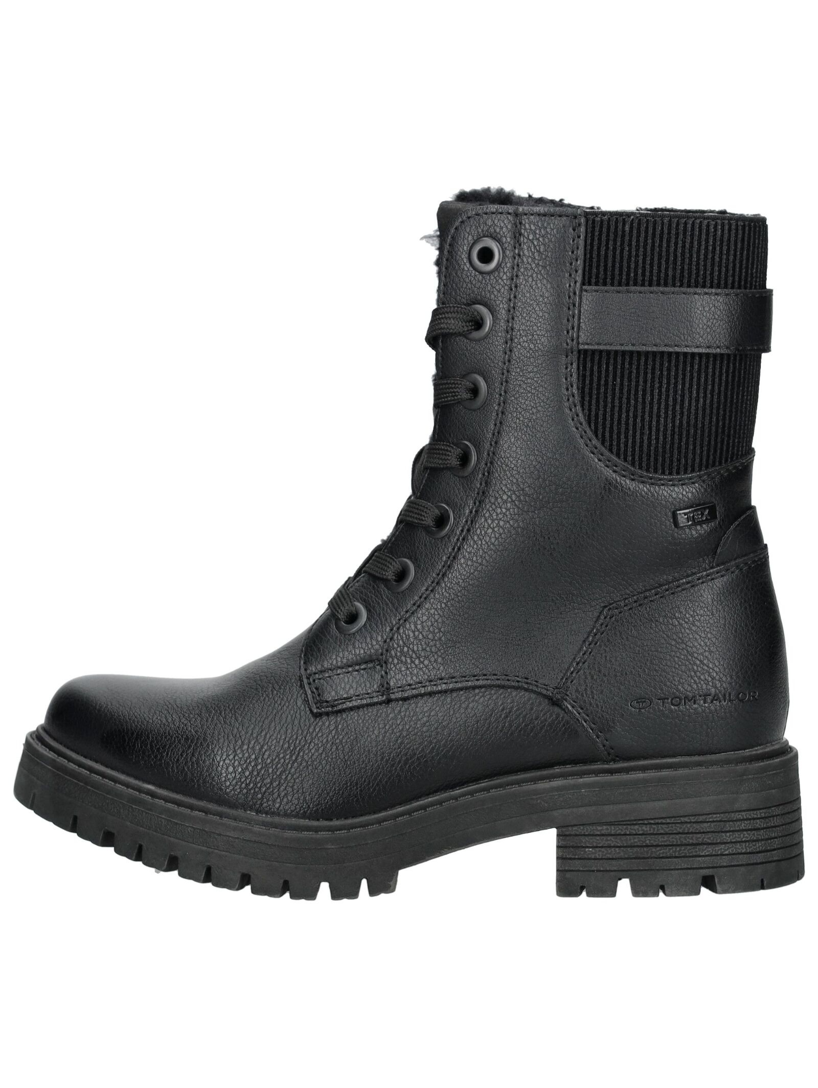 TOM TAILOR Schnürstiefelette "Tom Tailor Stiefelette Lederimitat/Textil" günstig online kaufen