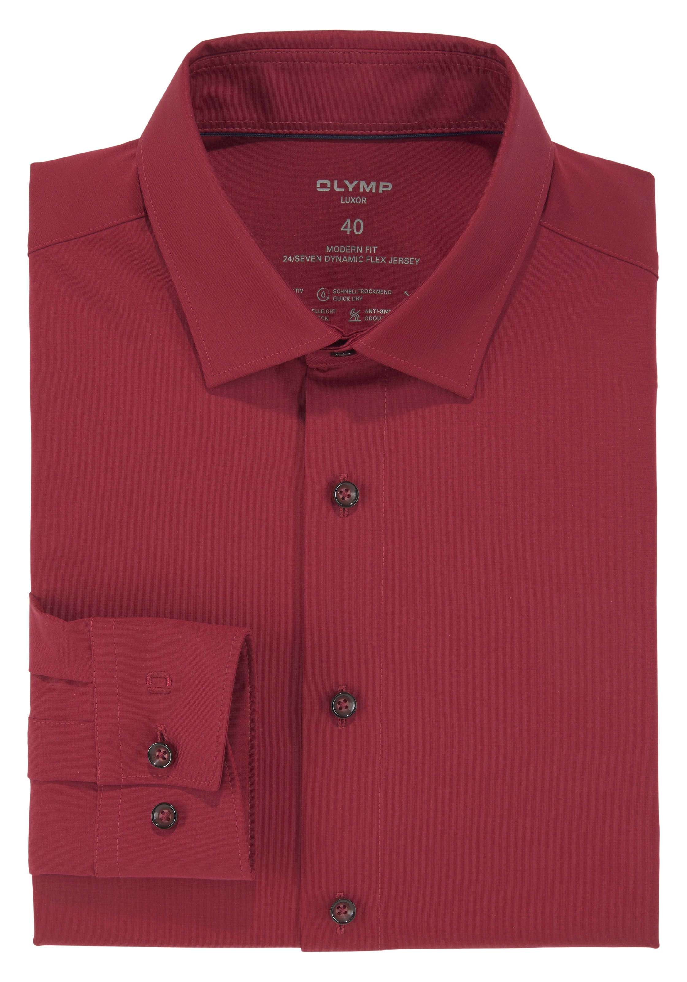 OLYMP Langarmhemd »Luxor 24/Seven«, geruchshemmenden mit Materialeigenschaften BAUR für | ▷
