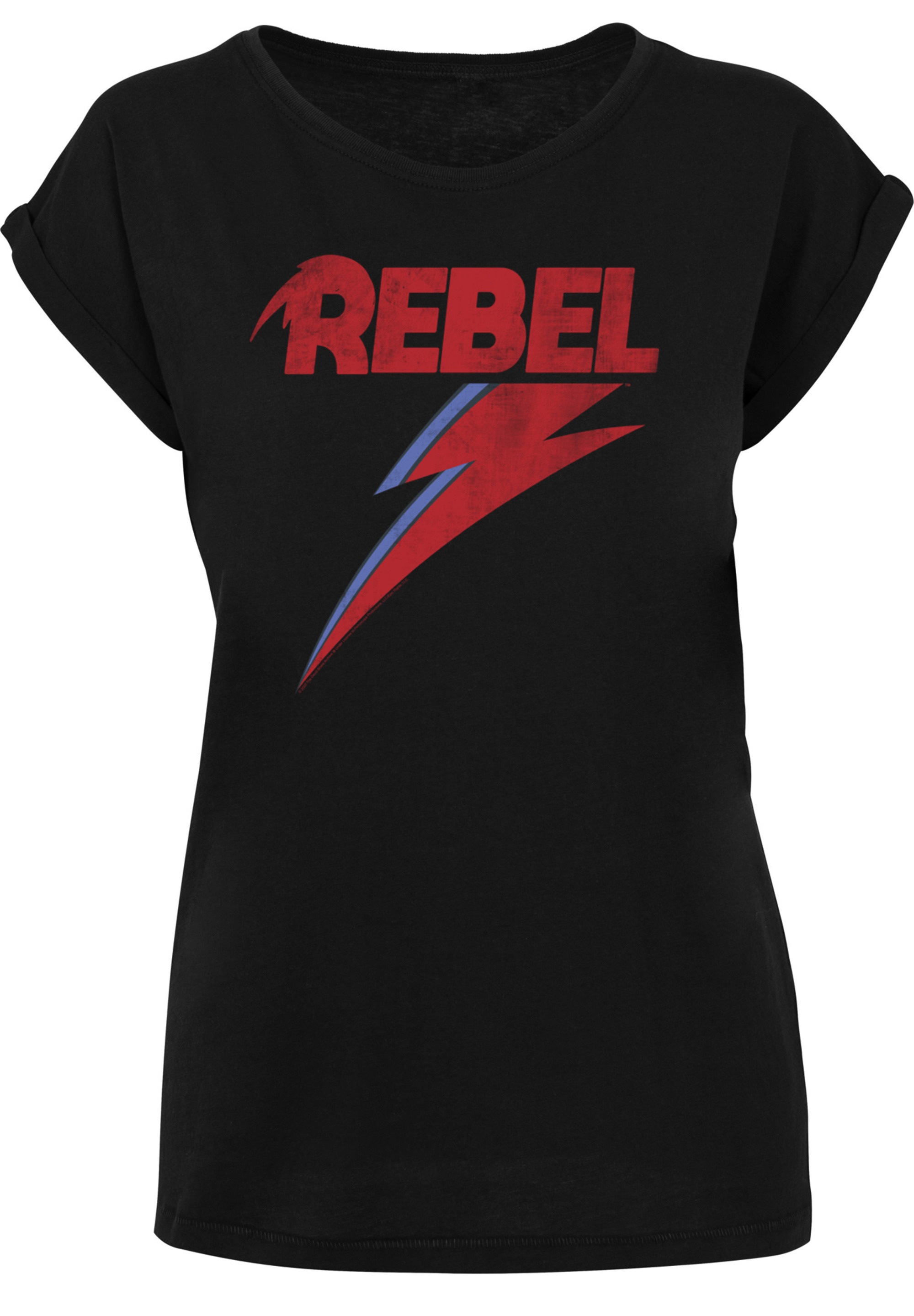 F4NT4STIC T-Shirt »David Bowie Distressed Rebel«, Print