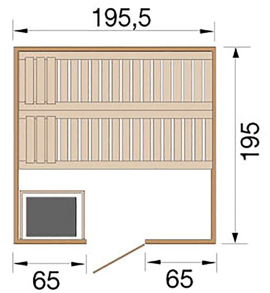 weka Sauna »Bergen«, 7,5 kW Bio-Ofen mit digitaler Steuerung