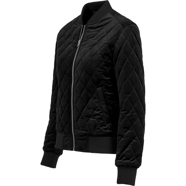 URBAN CLASSICS Outdoorjacke »Damen Ladies Diamond Quilt Velvet Jacket«, (1  St.), ohne Kapuze bestellen | BAUR