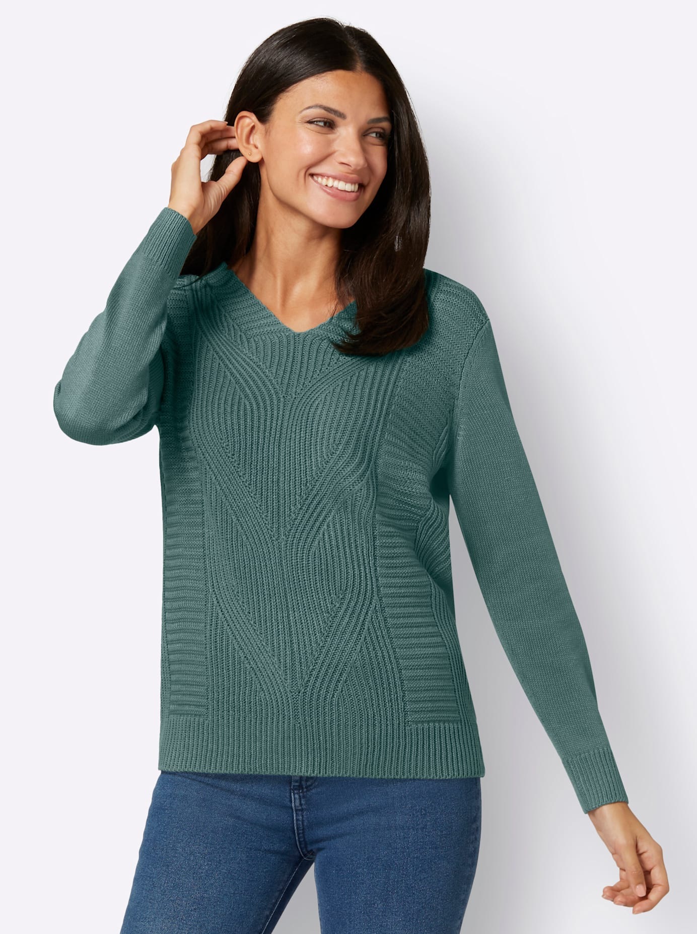 Classic Basics V-Ausschnitt-Pullover »Langarm-Pullover«