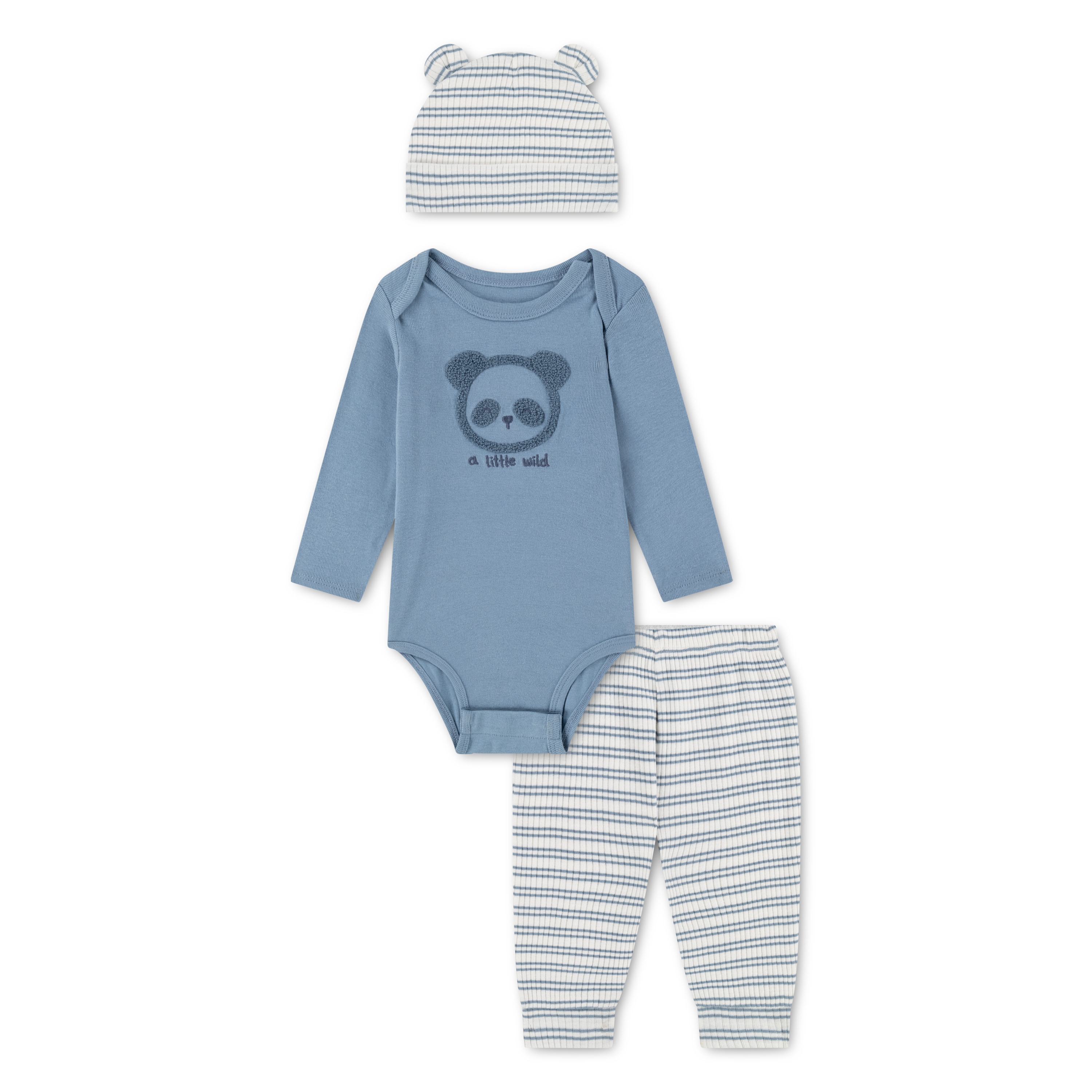 HUGGIES babywear Strampler, Jäckchen & Mütze "HUGB BODYSUIT PANT SET + ATTAC" Packung, 3