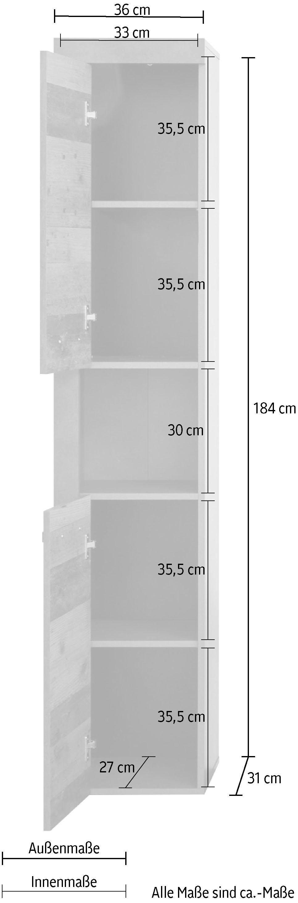 INOSIGN Hochschrank »Ilana«, moderner Industrial Style