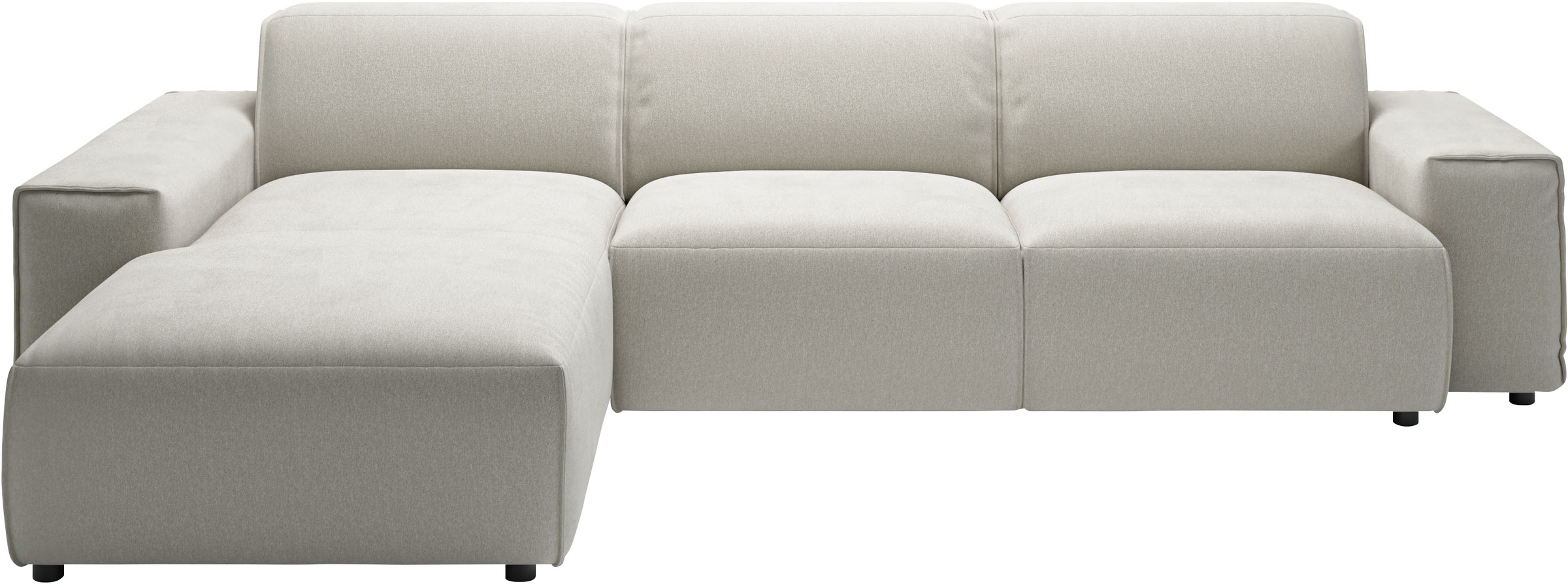 Ecksofa HOME AFFAIRE "Glimminge auch in Breitcord, Feincord, Bouclé + Easy care-Bezug", grau (hellgrau), B:294cm H:71cm T:191cm, 100% Polyester, Sofas, Ecksofa, L-Form, Breite 294, Zierkissen 5