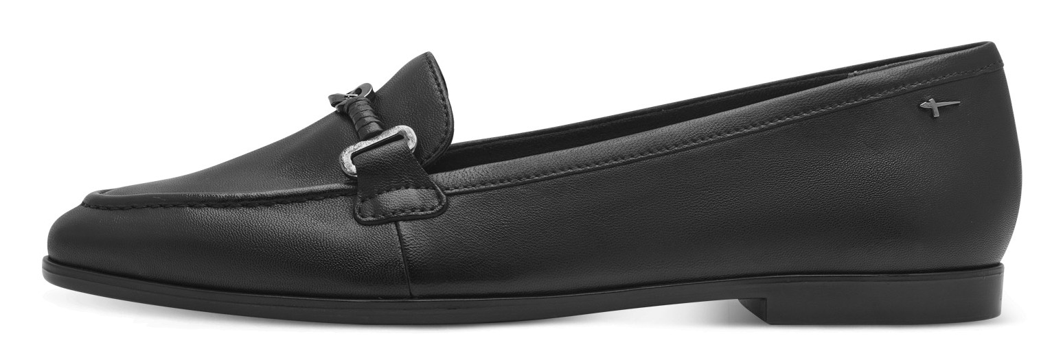 Tamaris Slipper, Blockabsatz, Schlupfschuh, Businessschuh mit hübscher Zierspange