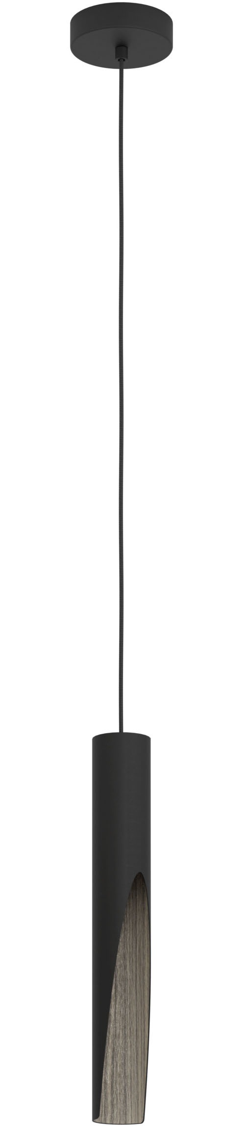 EGLO Hängeleuchte »BARBOTTO Pendellampe - Stahl, Holz - GU10 - 1X4,5W - IP20« GU10 1 Stk. Hängelampe, Deckenlampe, Wohnzimmer, Esszimmer, H110 x Ø6 cm