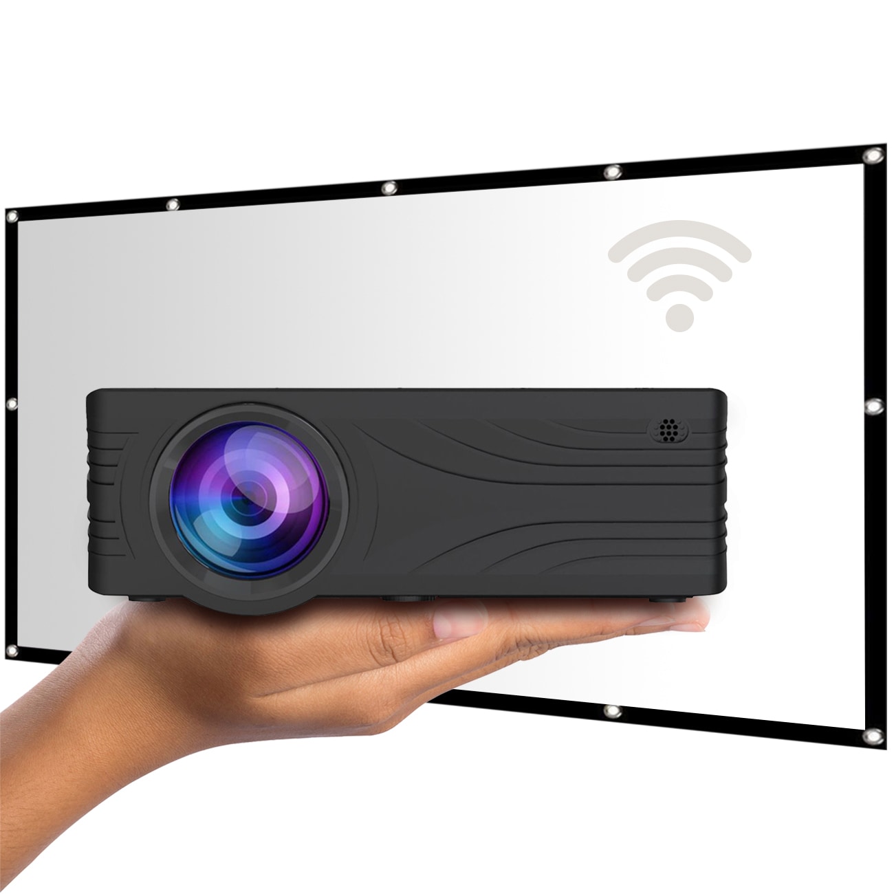 "LA VAGUE LED-Beamer ""LED-Projektor inkl. LV-STA100FP LV-HD240 Wi-Fi BUNDLE"", schwarz, Beamer"