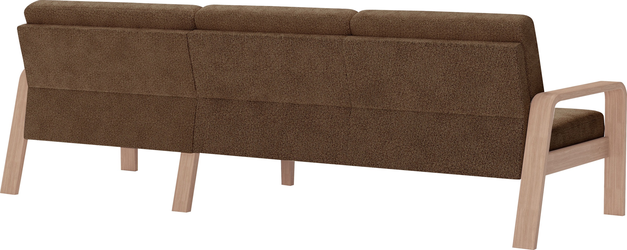 sit&more Ecksofa »Kolding L-Form«, Armlehnen aus Buchenholz in natur, verschiedene Bezüge und Farben