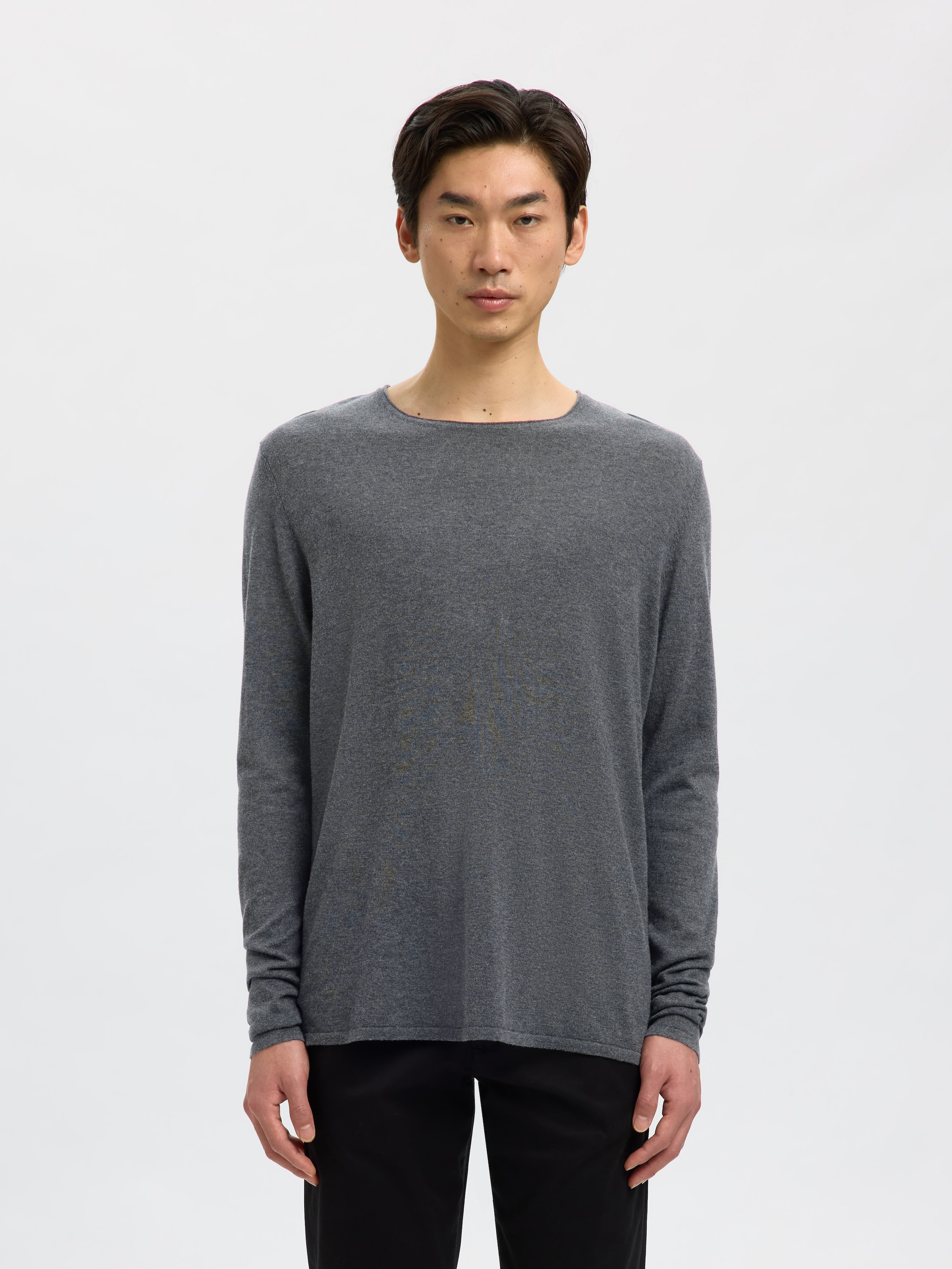SELECTED Rundhalspullover »SLHROME LS KNIT CREW NECK NOOS«