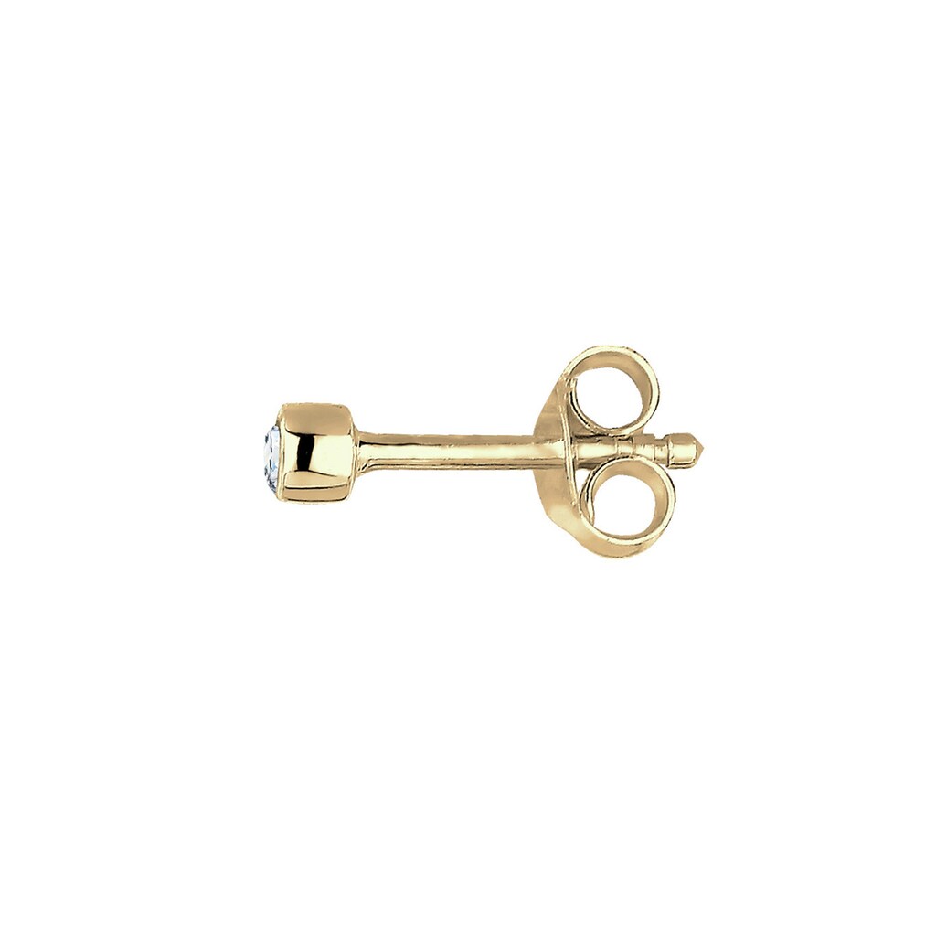 Elli DIAMONDS Paar Ohrstecker »Single Stecker Diamant (0.03ct) Basic 375 Gelbgold«