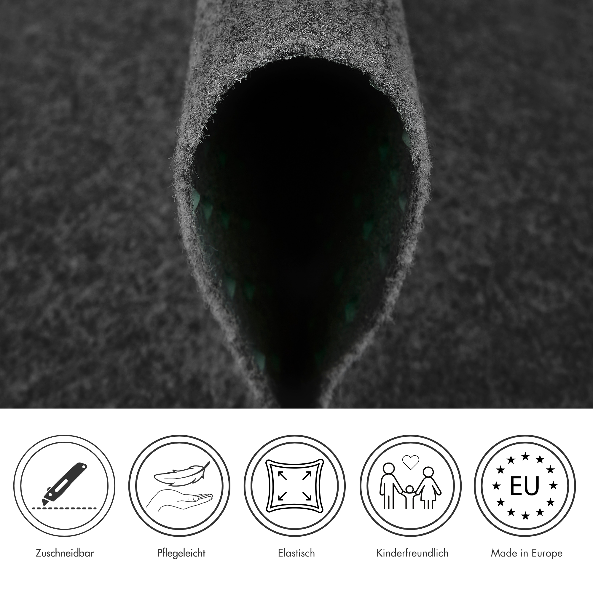 Andiamo Kunstrasen »Field, Made in Belgium«, rechteckig, 4 mm Höhe, Rasenteppich aus Nadelfilz, mit Noppen, für Balkon & Terrasse