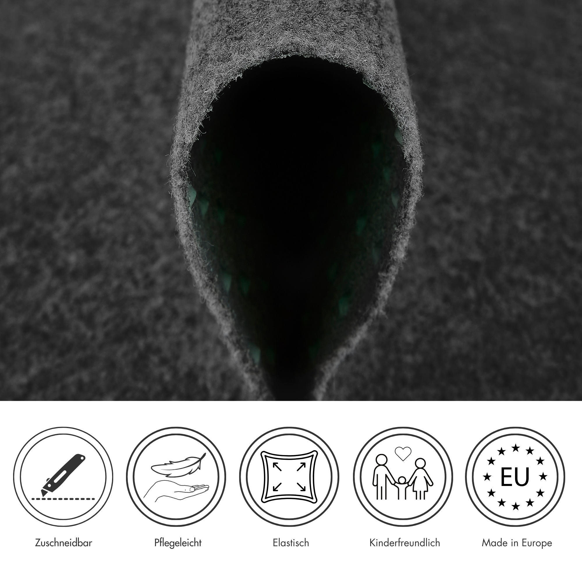 Thumbnail - Andiamo Kunstrasen "Field, Made in Belgium", rechteckig, 4 mm Höhe, Rasenteppich aus Nadelfilz, mit Noppen, für Balkon &...