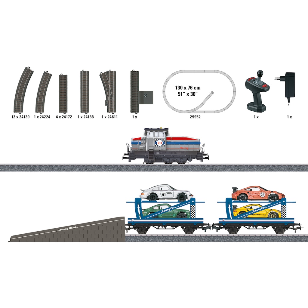 Märklin Spielzeugeisenbahn-Set »Märlin Start up - Startpackung Autotransportzug - 29952«