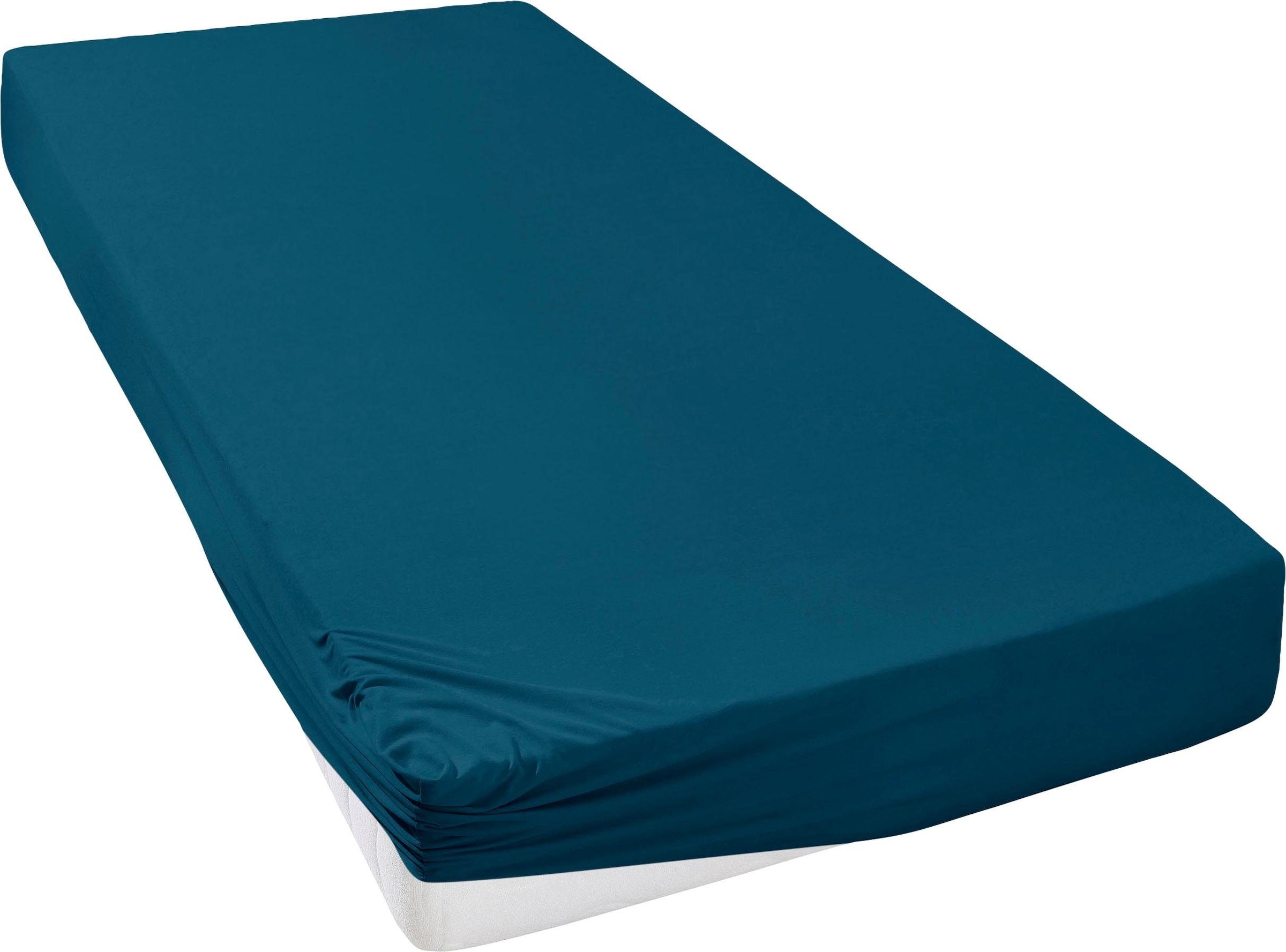 OTTO home Spannbettlaken "SOUCY aus Baumwolle mit Elasthan, 160 g/m²" Premium Bettlaken für Matratzen bis 30 cm Höhe, optimale Passform