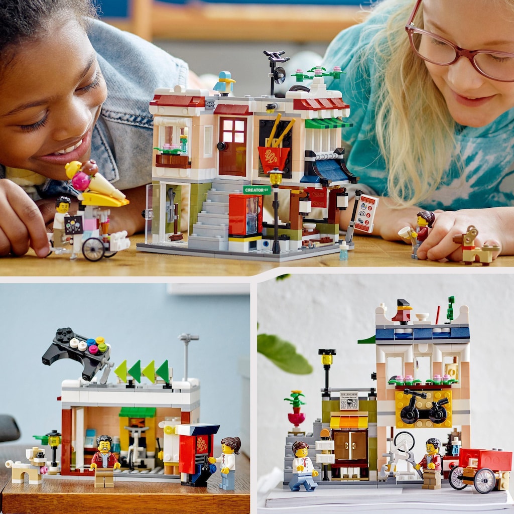 LEGO® Konstruktionsspielsteine »Nudelladen (31131), LEGO® Creator 3in1«, (569 St.), Made in Europe