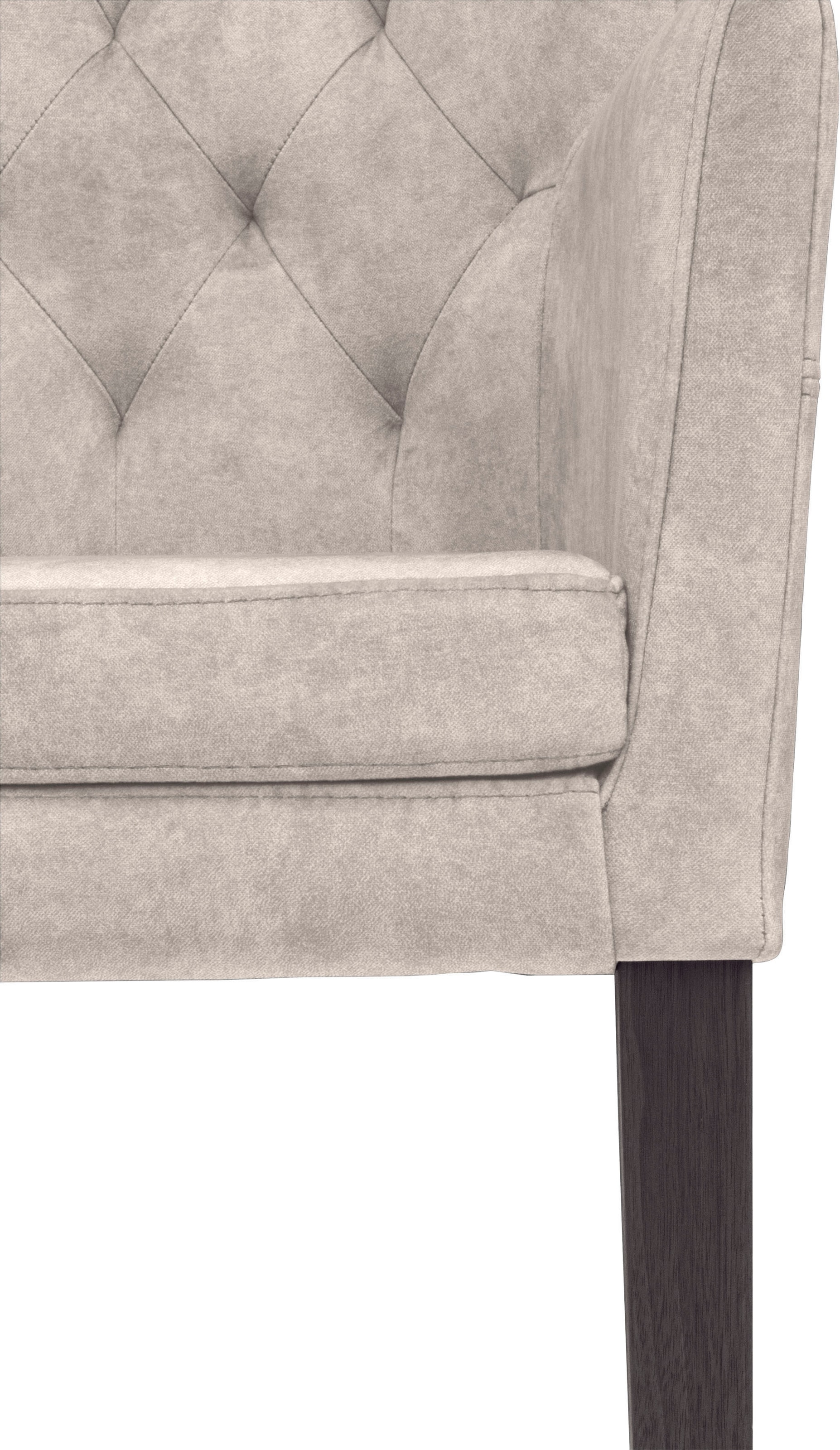 Home affaire Armlehnstuhl »Colorado«, 1 St., Samtvelours, Beine aus massiver Buche, wengefarben lackiert