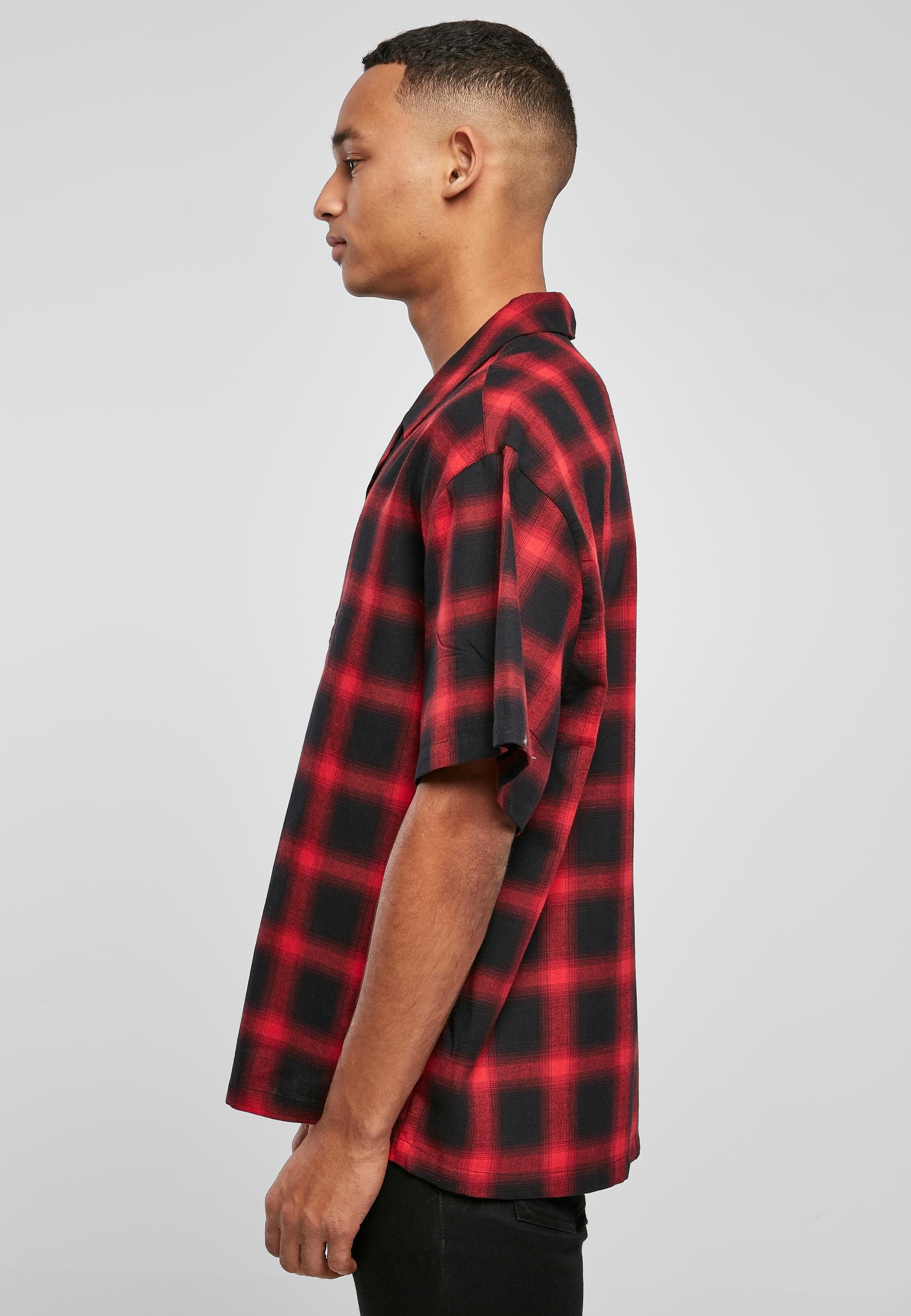 URBAN CLASSICS Langarmhemd »Urban Classics Herren Loose Checked Resort Shirt«, (1 tlg.)