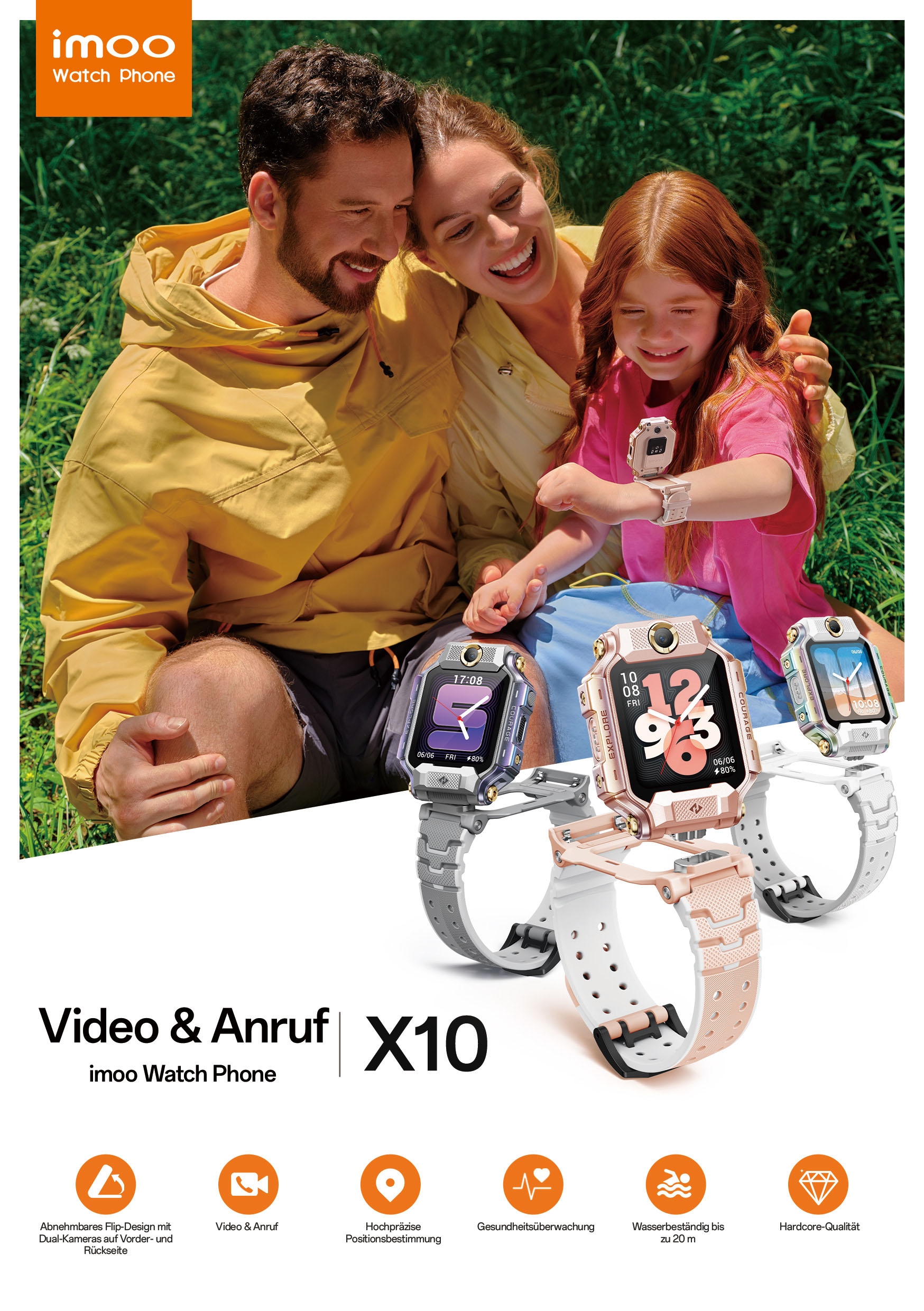 Imoo Smartwatch »Watch Phone X10« (4,06 cm / 1,6 ″) CaremeOS