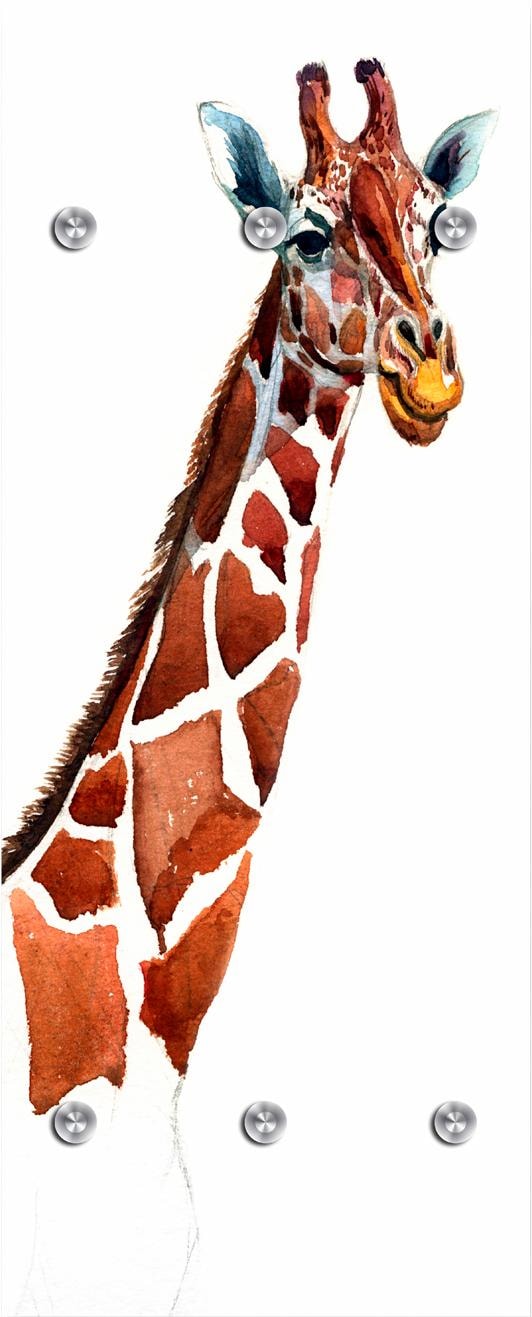 queence Garderobenleiste "Giraffe", mit 6 Haken, 50 x 120 cm