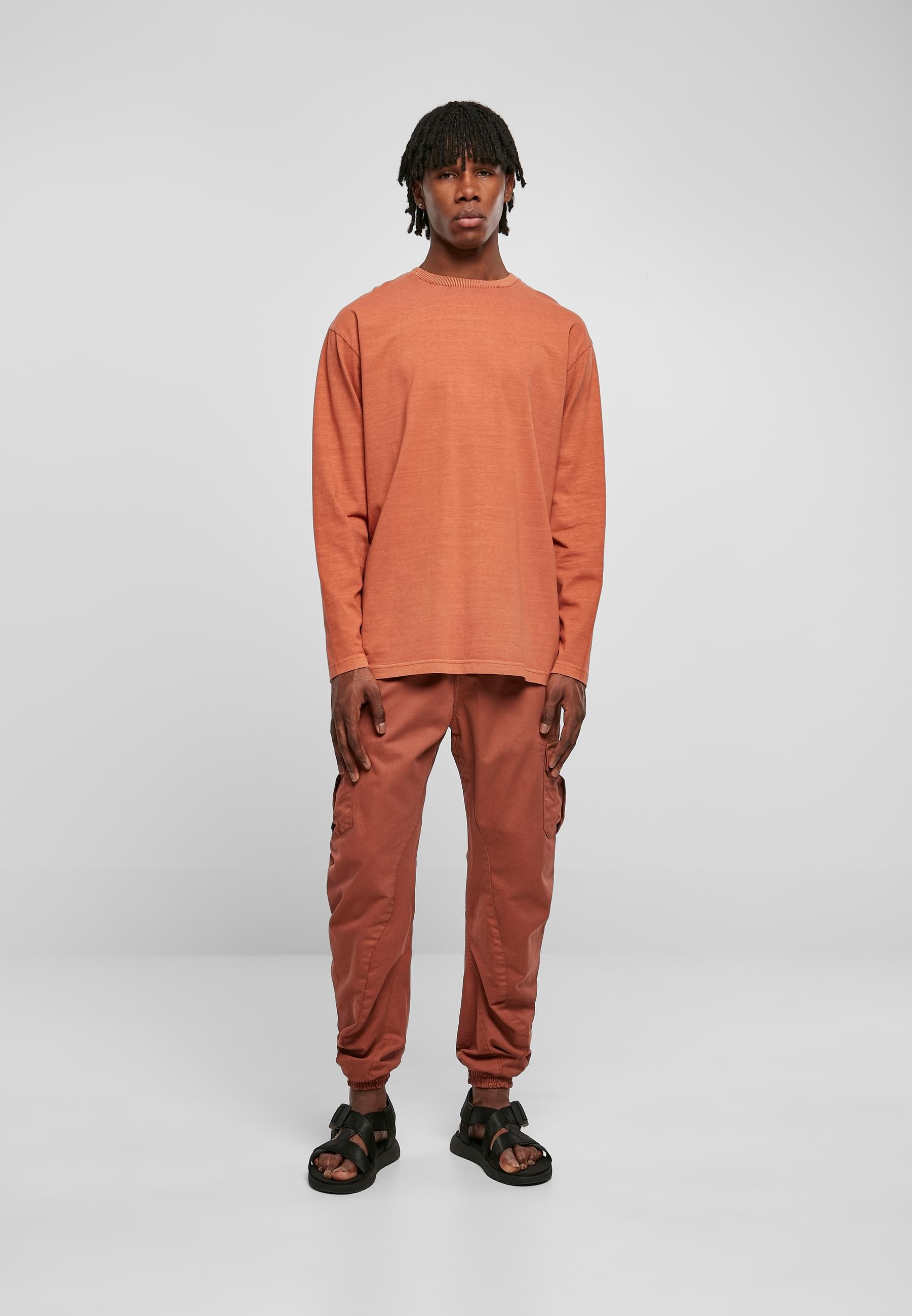 URBAN CLASSICS T-Shirt »Urban Classics Herren Heavy Oversized Garment Dye Longsleeve«, (1 tlg.)