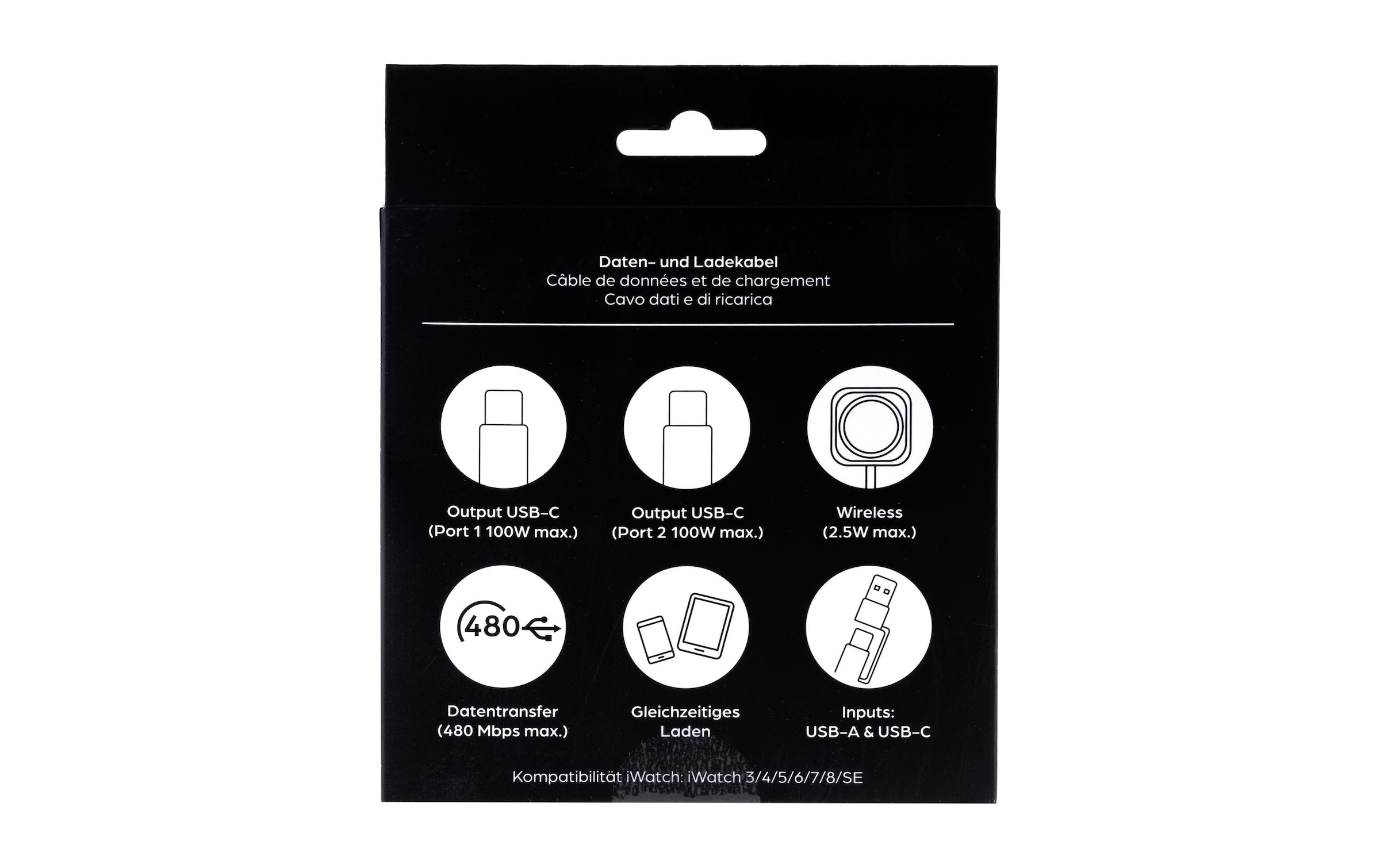 onit USB-Kabel »2.0-Kabel USB A/USB C - 2x USB-C/Ladepad« 120 cm