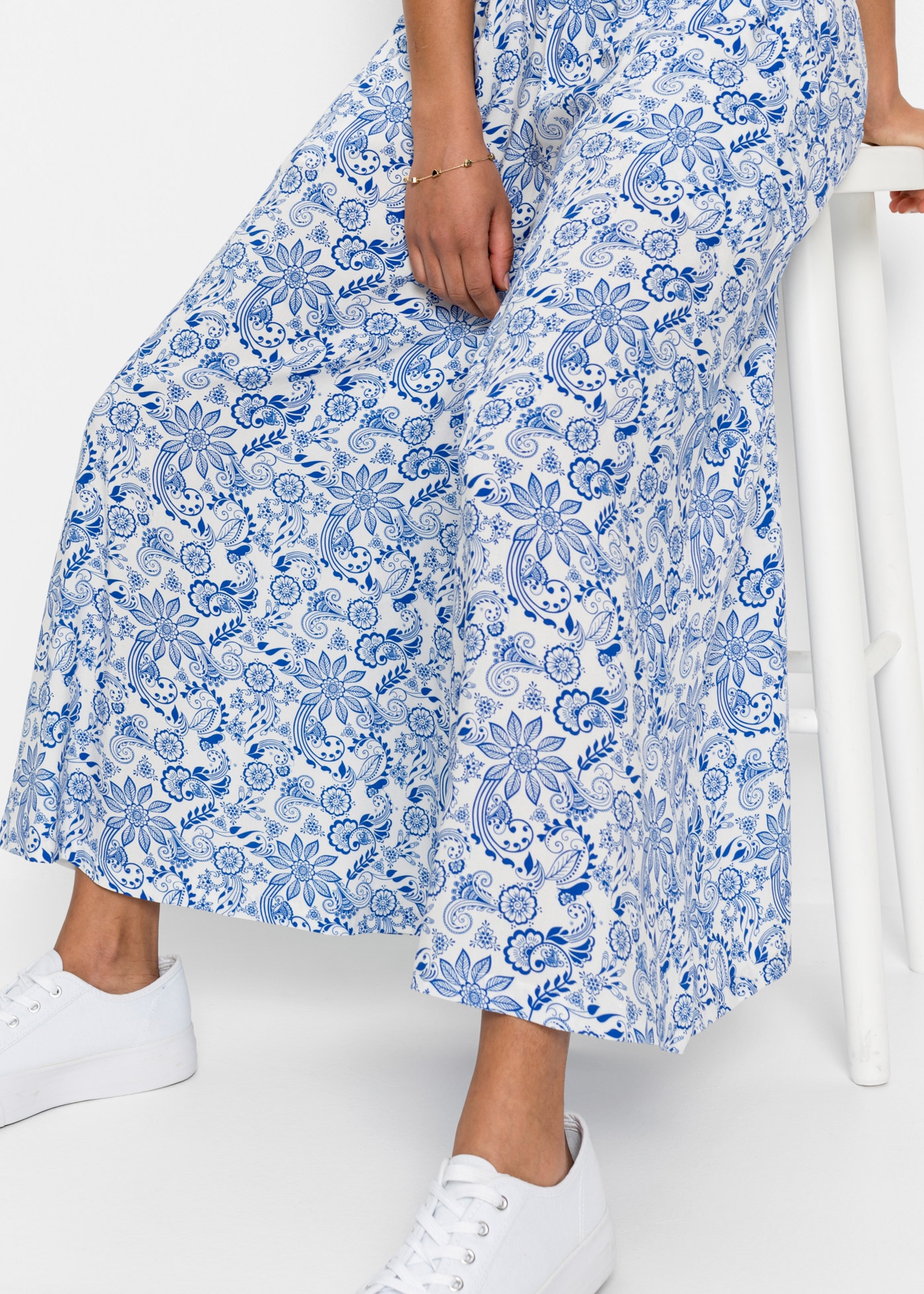 bonprix Palazzohose  aus Viskose, mit elastischem Bund, Loose Fit, Casual Stil