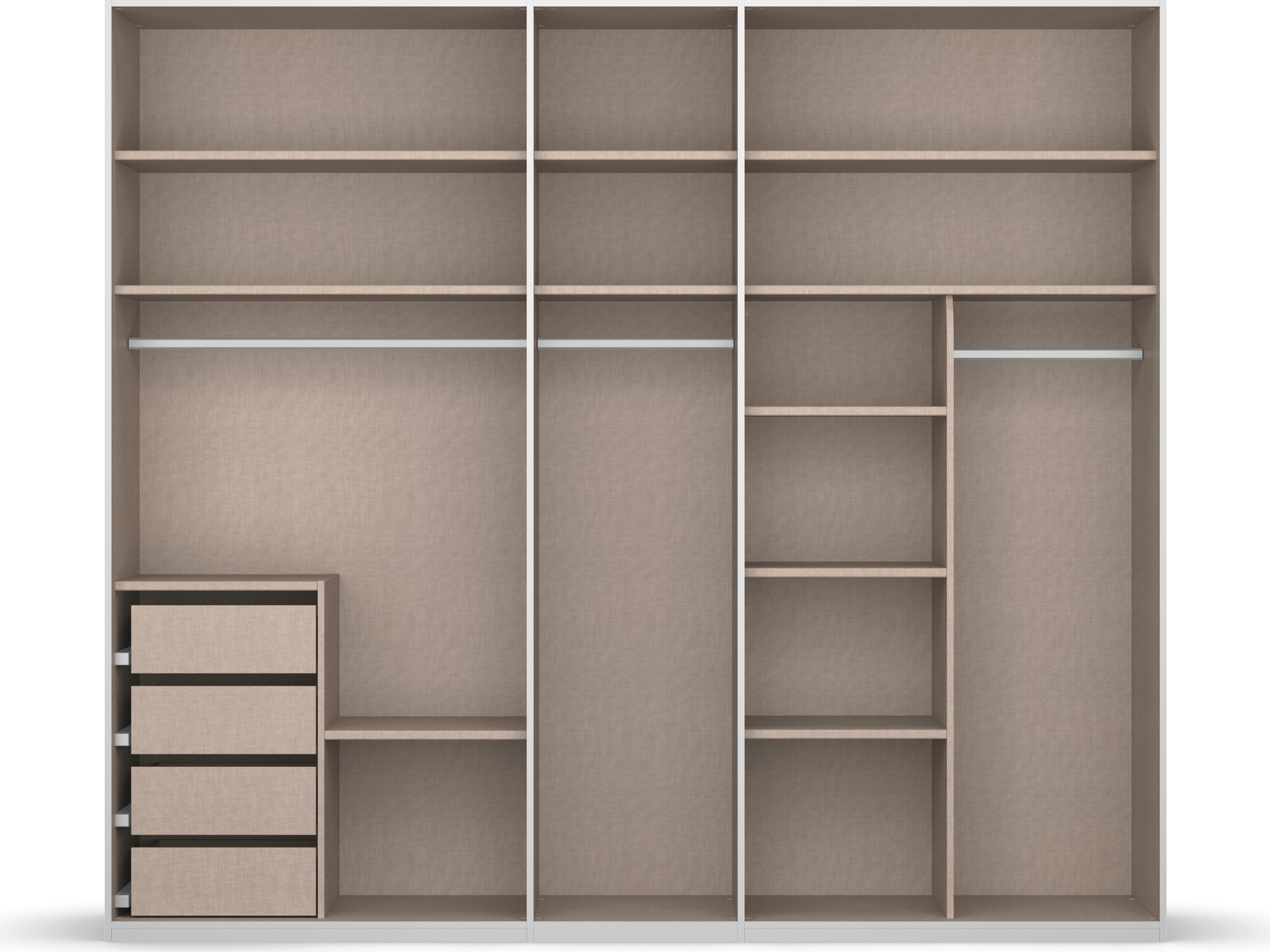 rauch Drehtürenschrank »Skat Pure«, mit eleganten Griffstangen und praktischer Innenausstattung