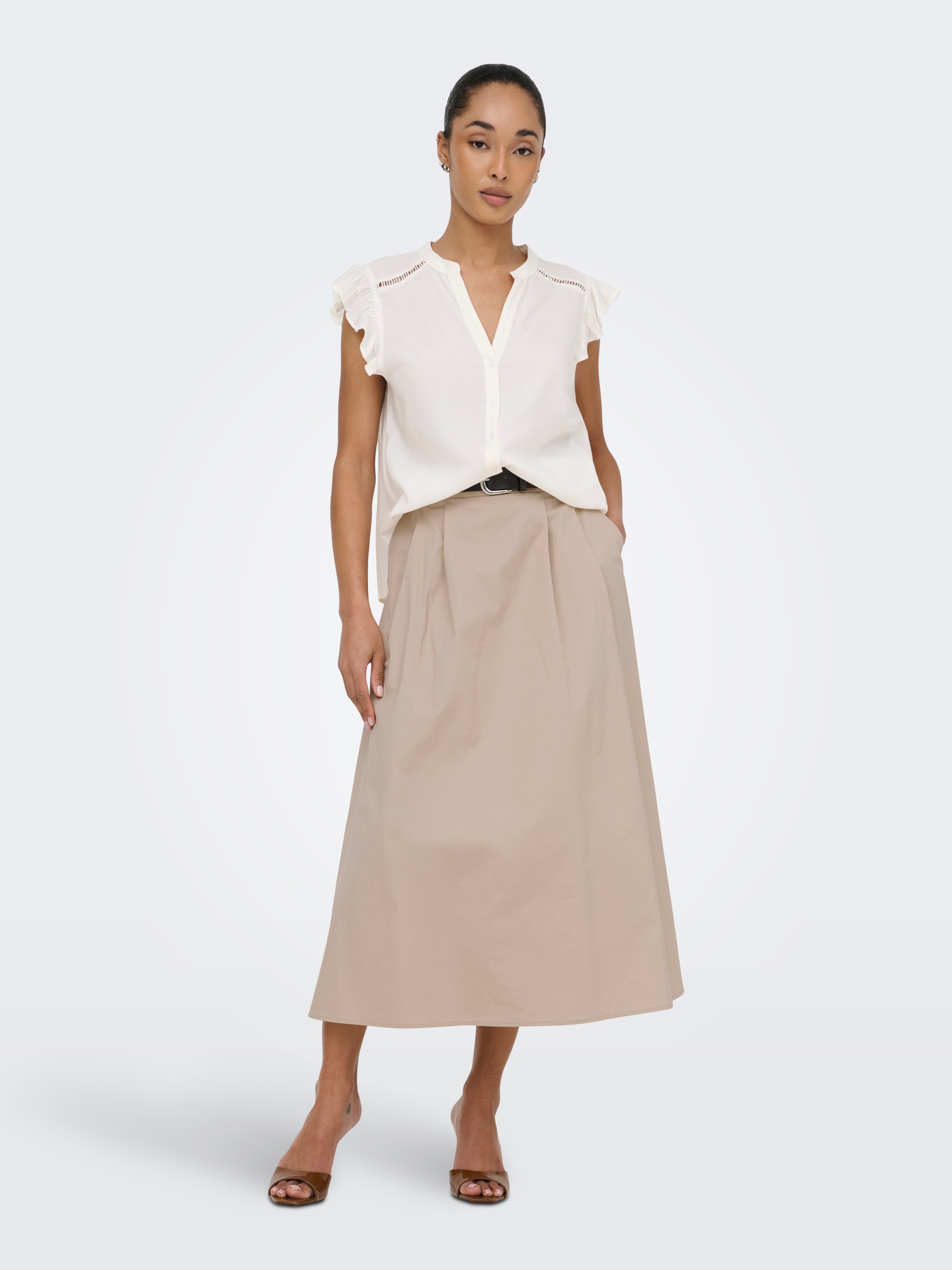 ONLY ONLROSELLA LIFE Woven Shirt Cloud Dancer M 3