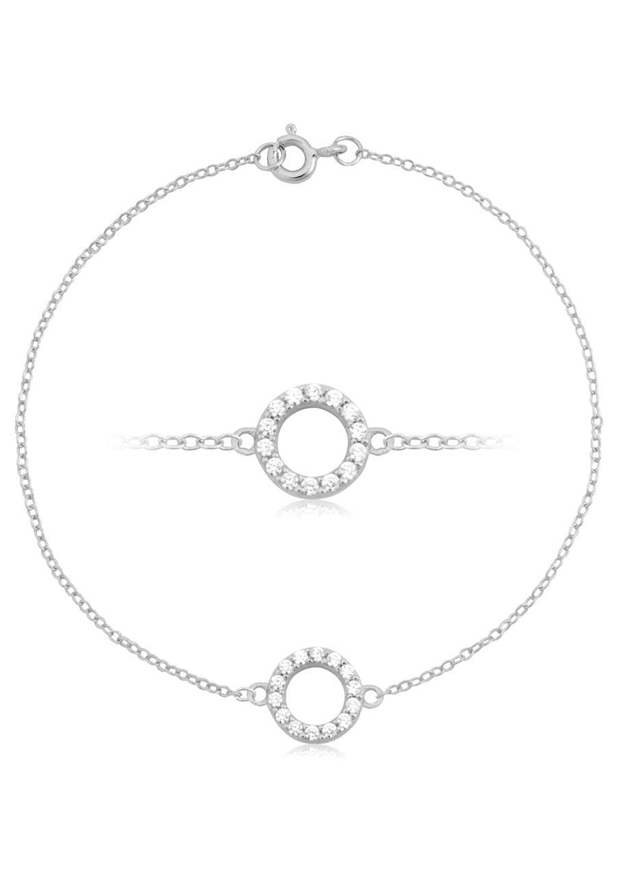 Firetti Armband »Schmuck Geschenk Silber 925 Armschmuck Armkette Kreis/Circle«, mit Zirkonia (synth.)